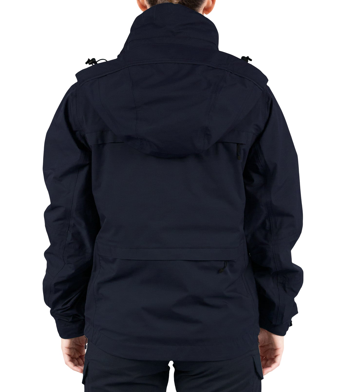 Back of Women’s Tactix System Jacket in Midnight Navy