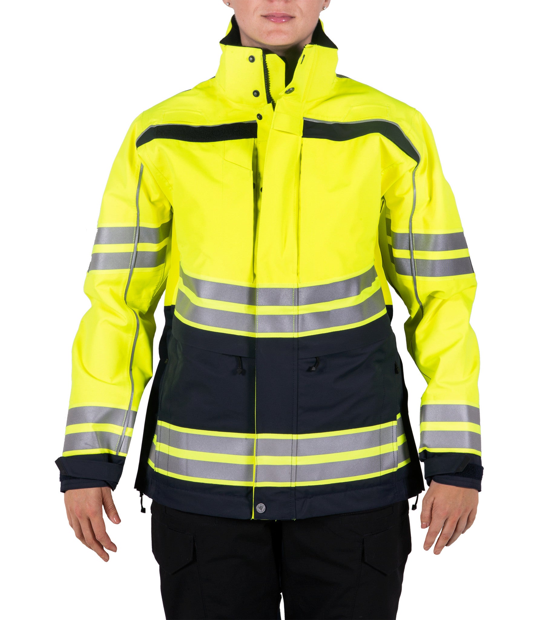 Front view of Women's Tactix High-Vis 3-In-1 System Parka in Midnight Navy|color_midnight navy
