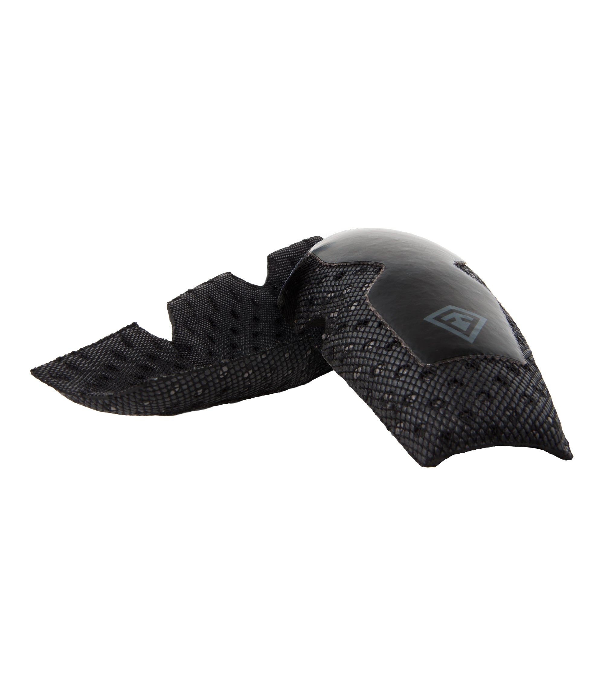 Top and Bottom of Defender Elbow Pads in Black |color_black