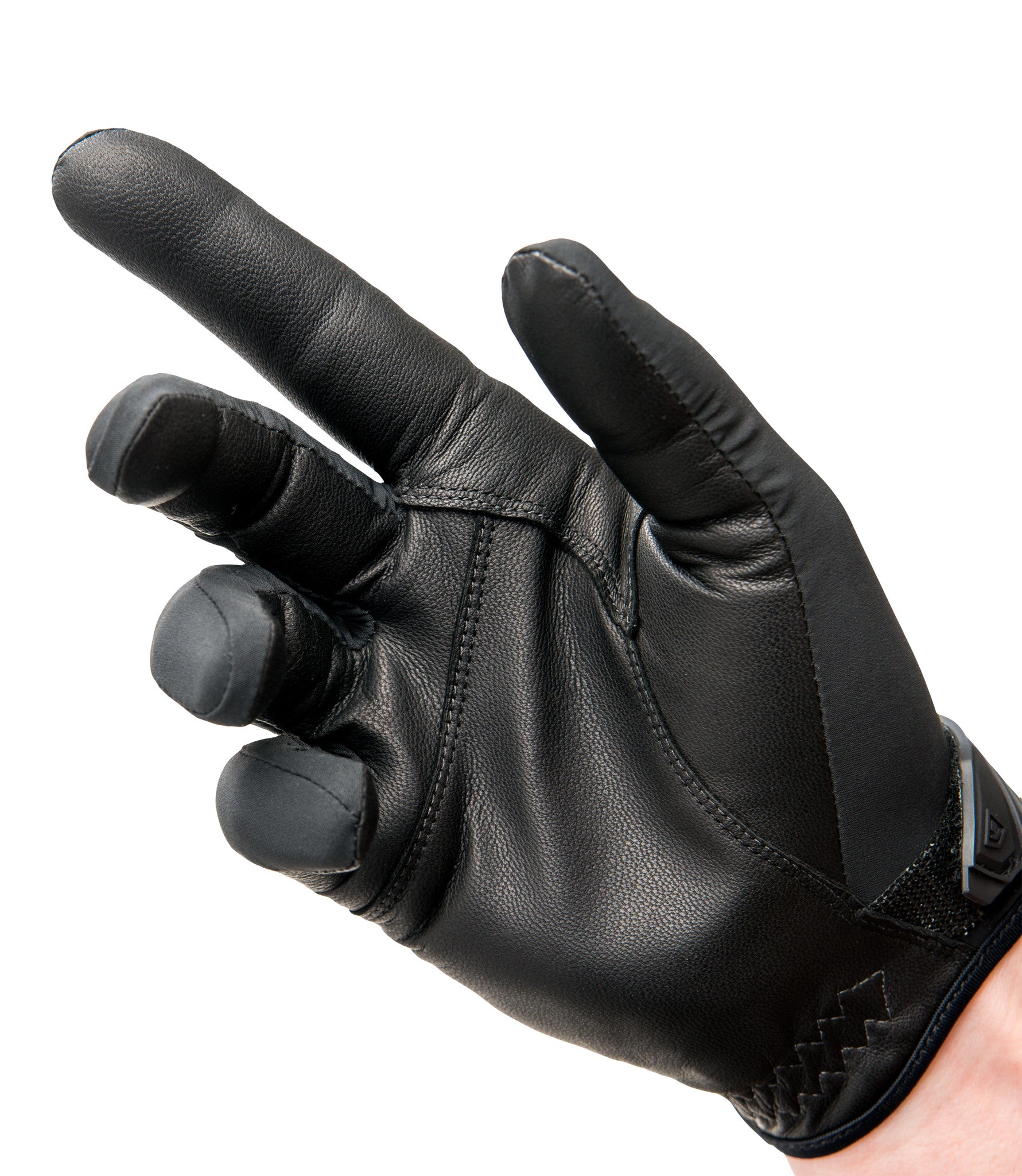 Fingertips of Women’s Lightweight Patrol Glove in Black |color_black