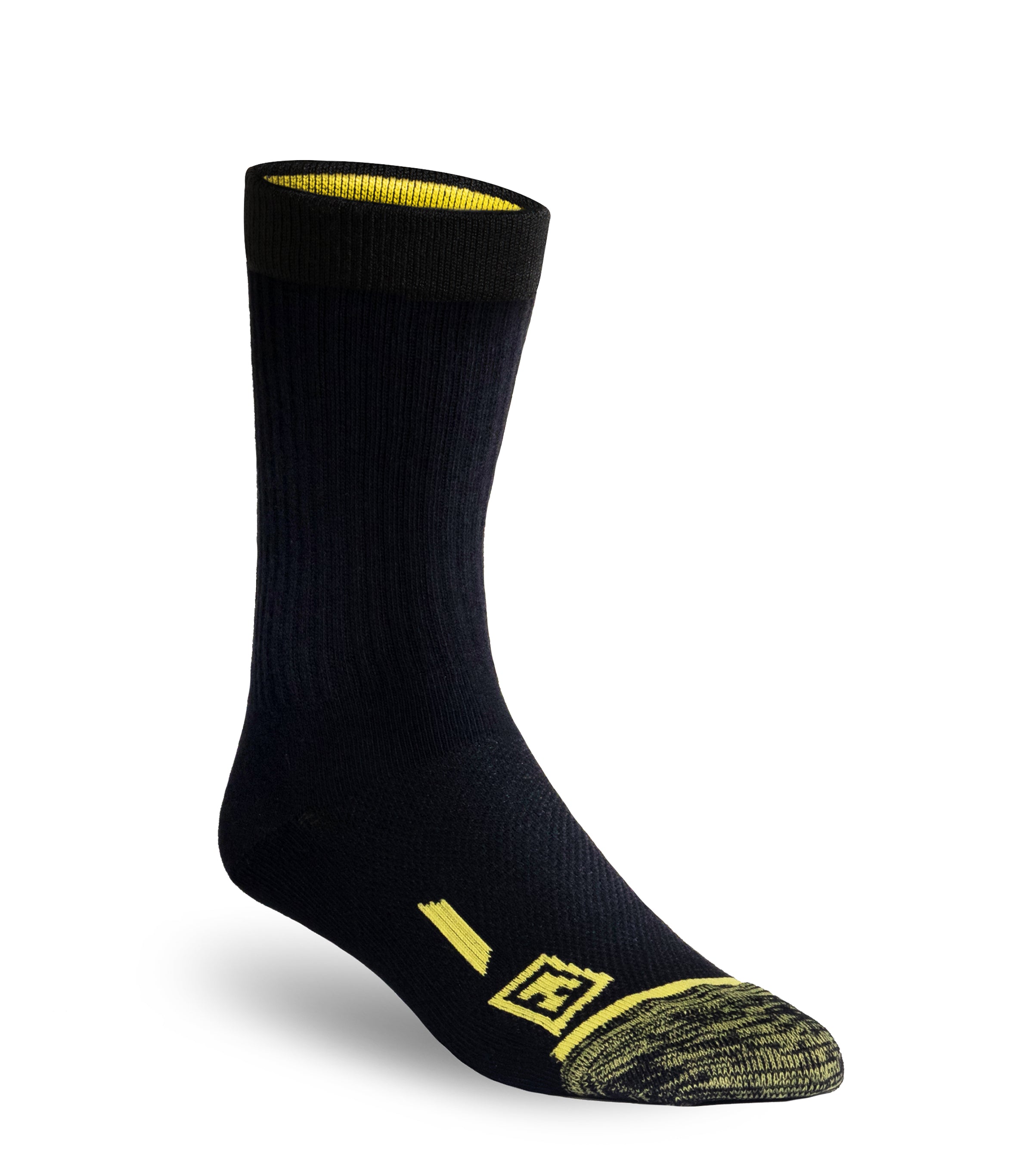 Side of 6” Duty Sock 3-Pack in black|color_black
