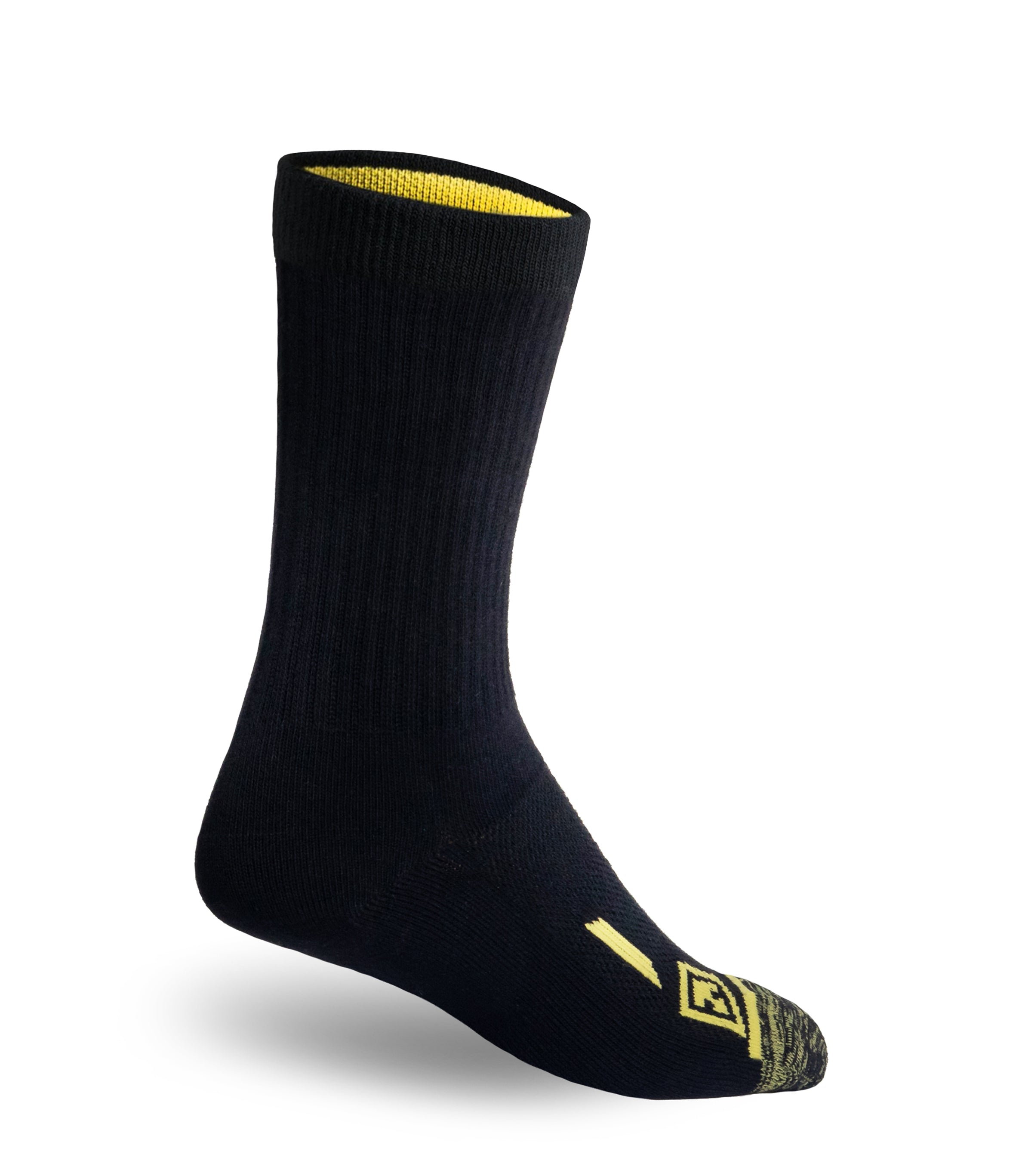 Back of 6” Duty Sock 3-Pack in black|color_black