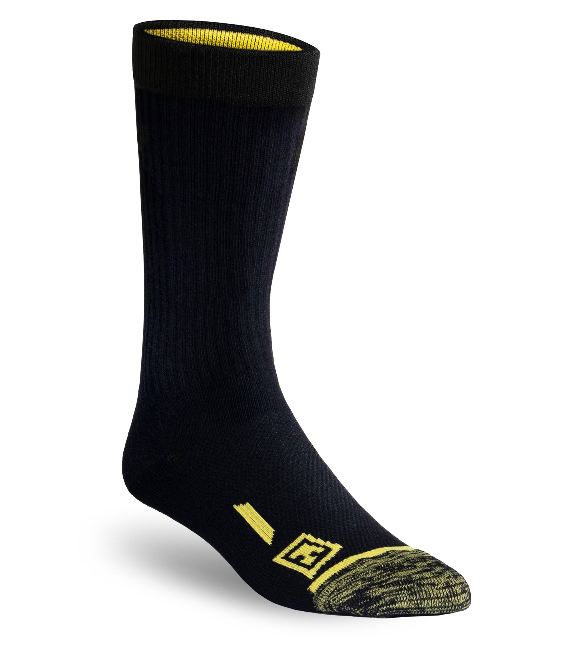 Side of 9” Duty Sock 3-Pack in black|color_black