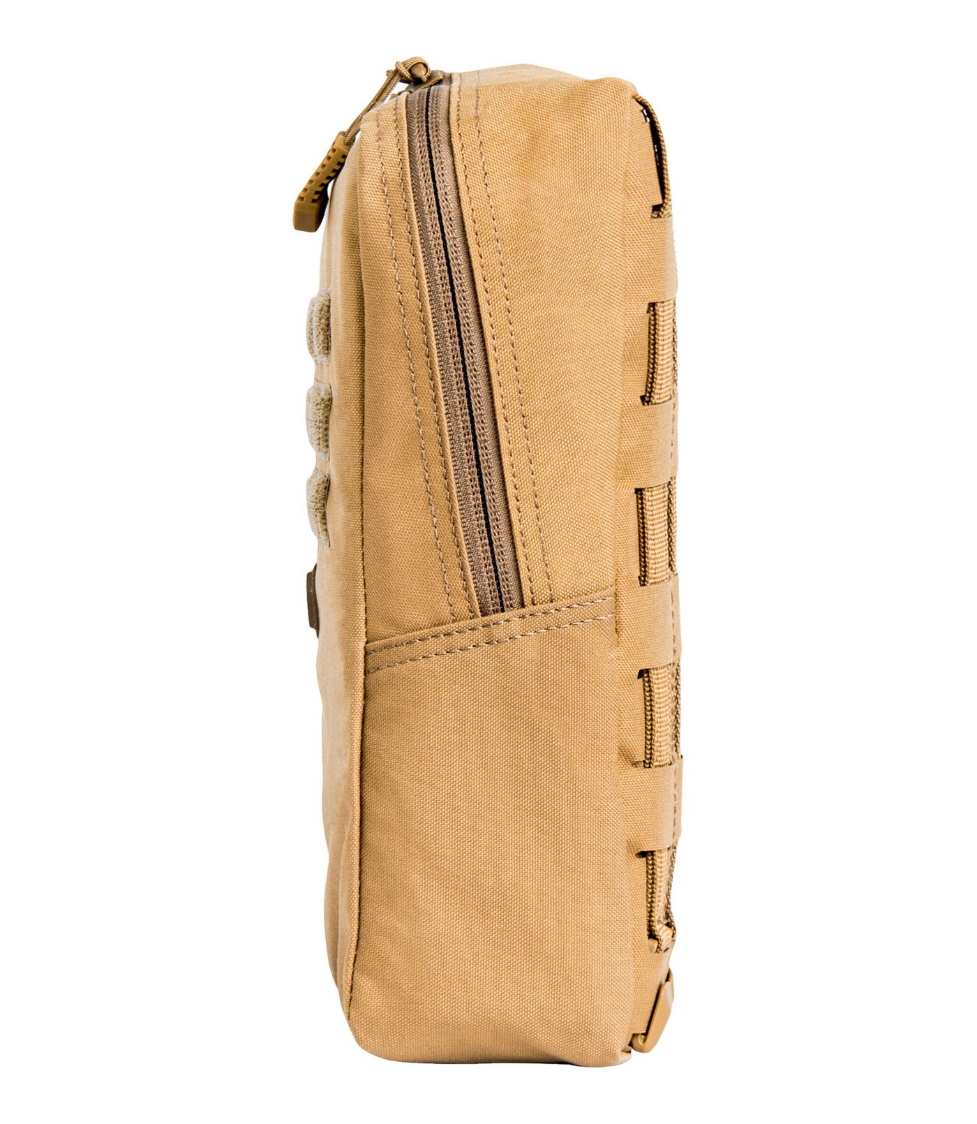 Side of Tactix Series 6x10 Utility Pouch in Coyote