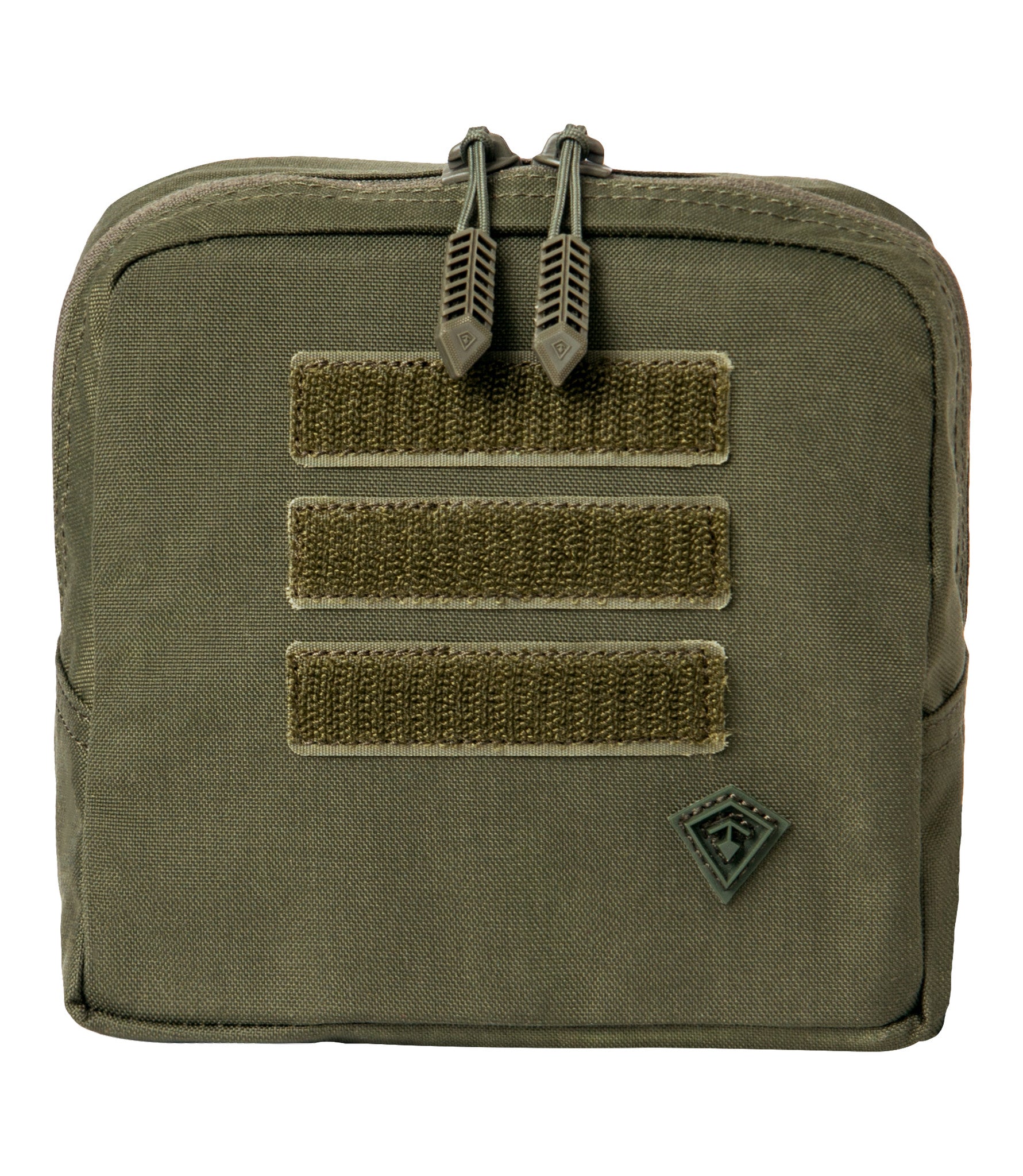 Front of Tactix Series 6x6 Utility Pouch in OD Green |color_od green