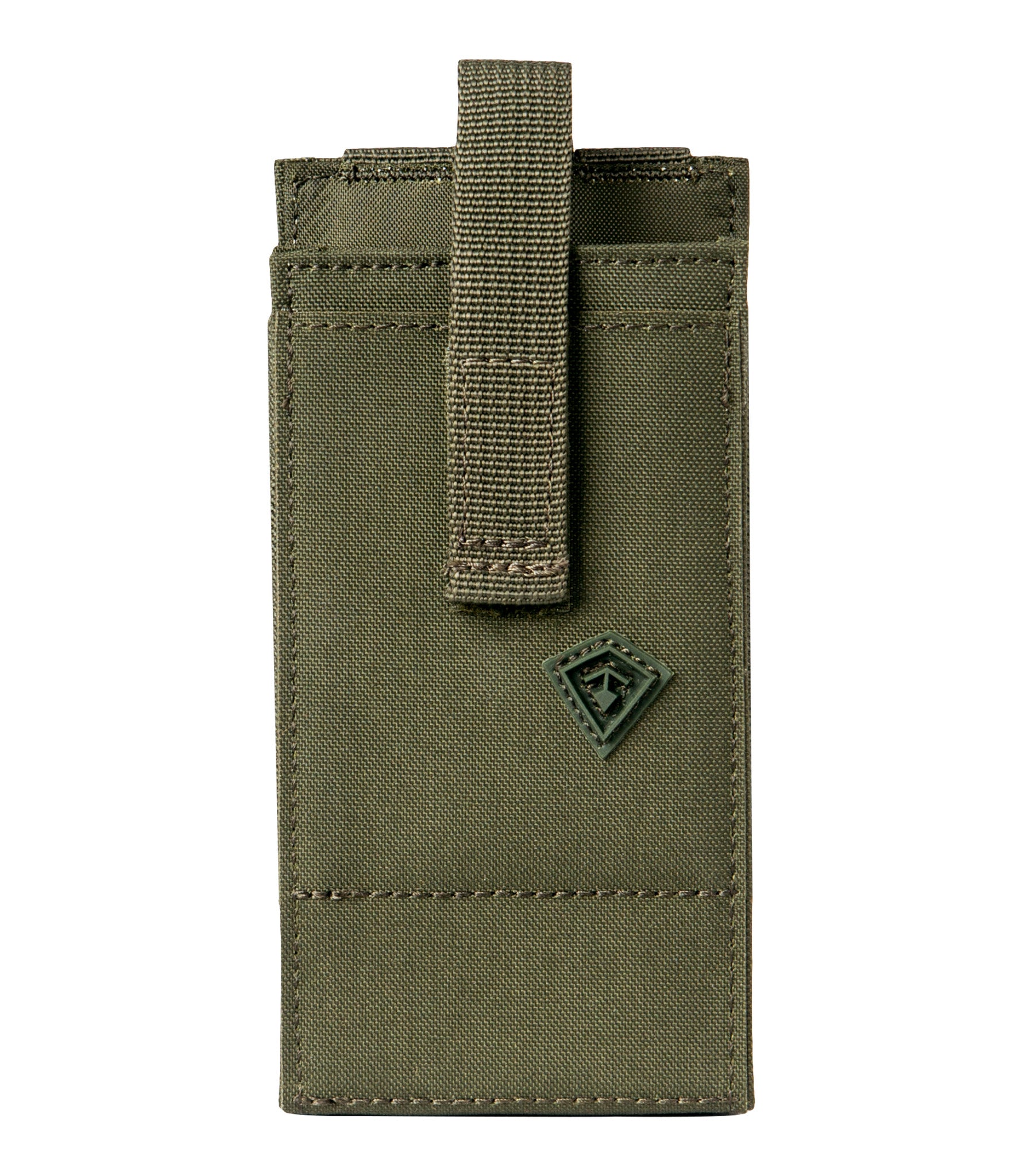 Front of Tactix Series Media Pouch - Large in OD Green |color_od green