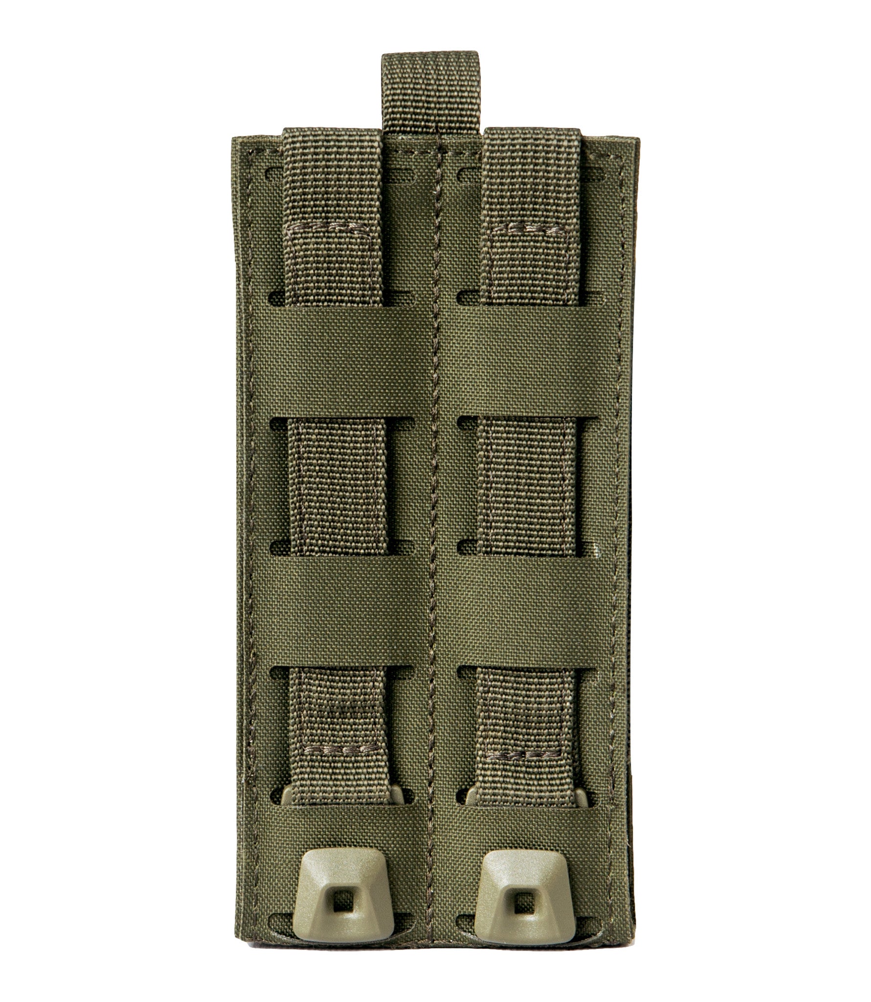 Back of Tactix Series Media Pouch - Large in OD Green |color_od green