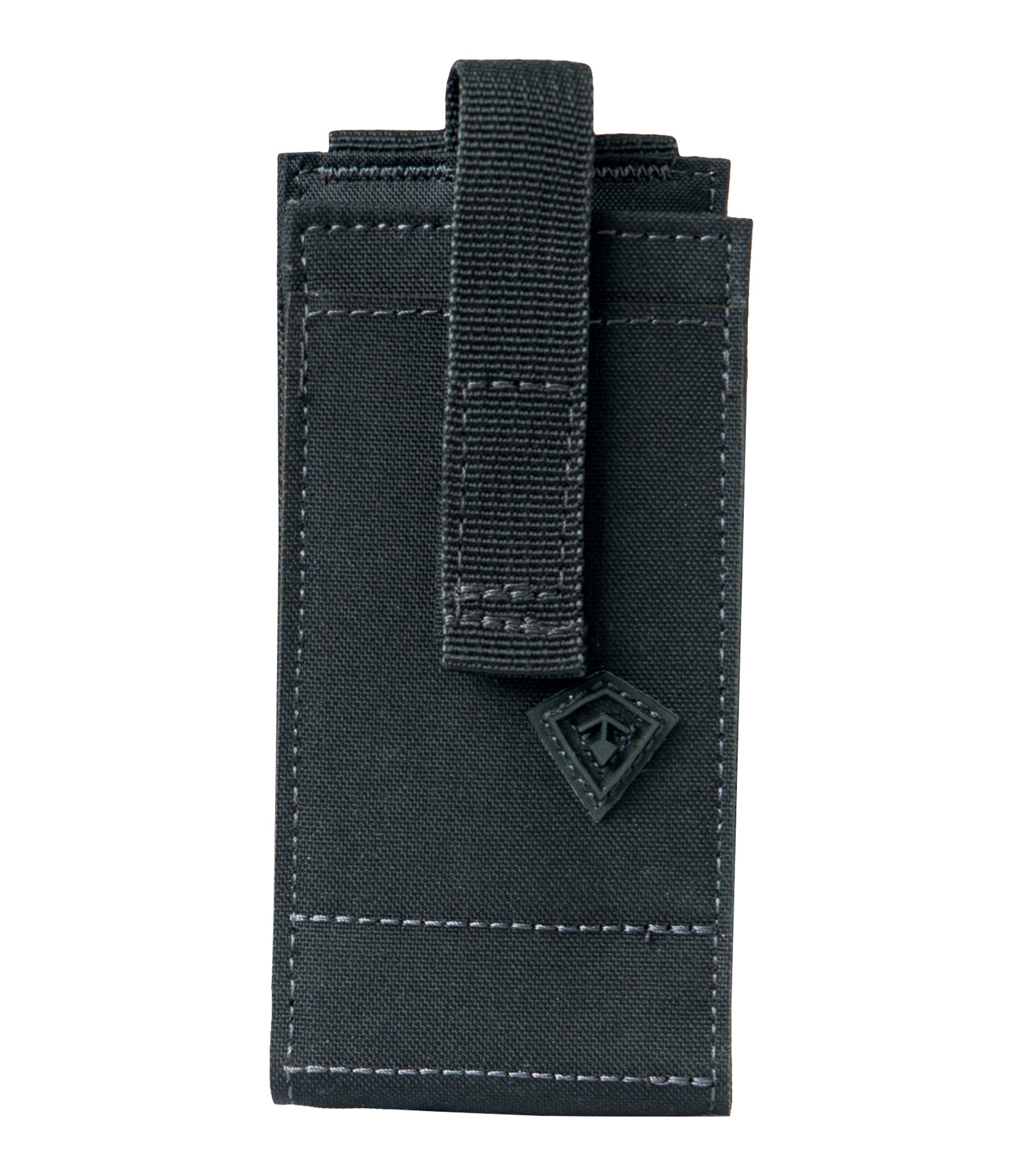 Front of Tactix Series Media Pouch - Medium in Black |color_black