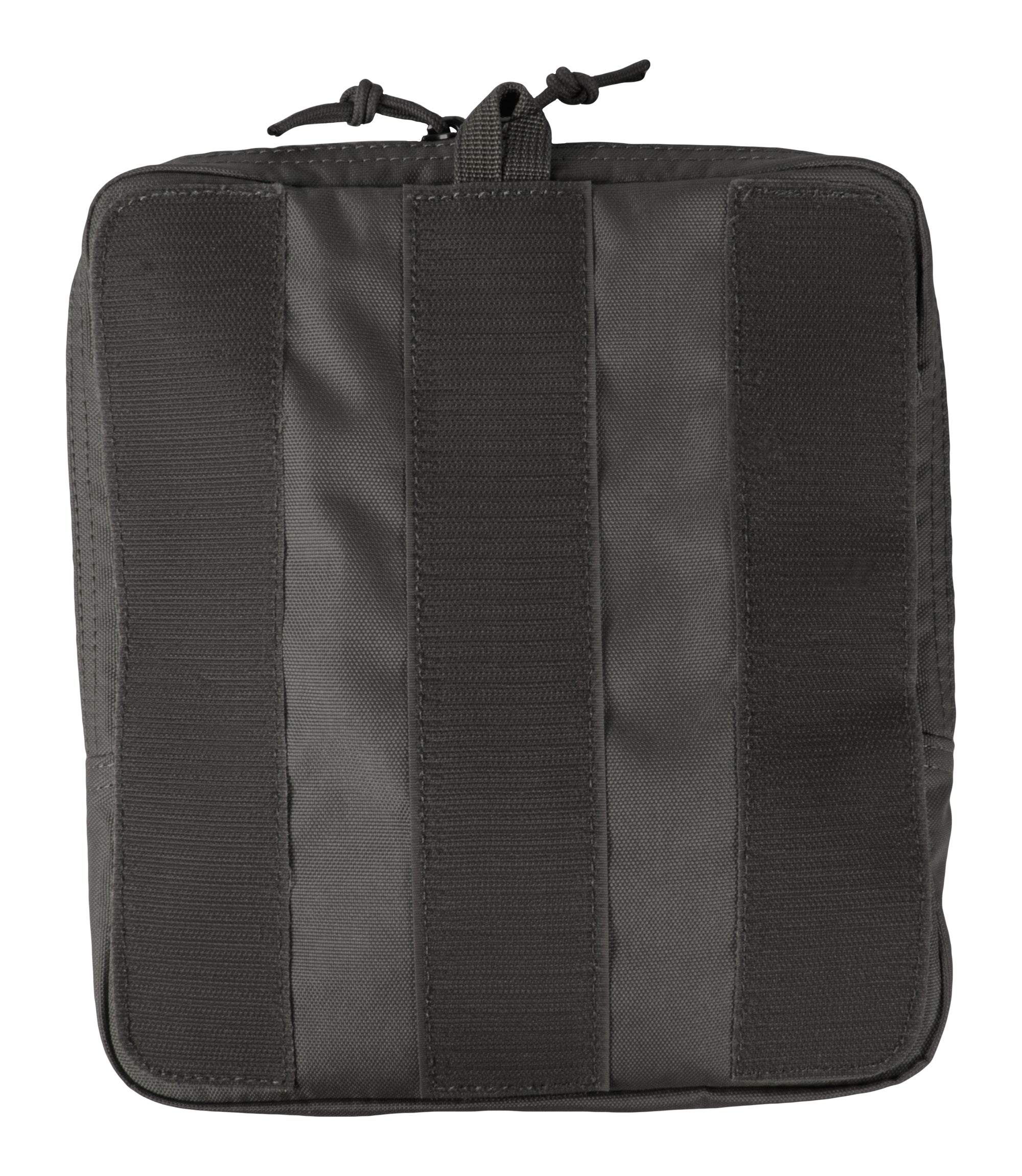 Back of 9 X 10 Velcro Pouch in Asphalt |color_asphalt