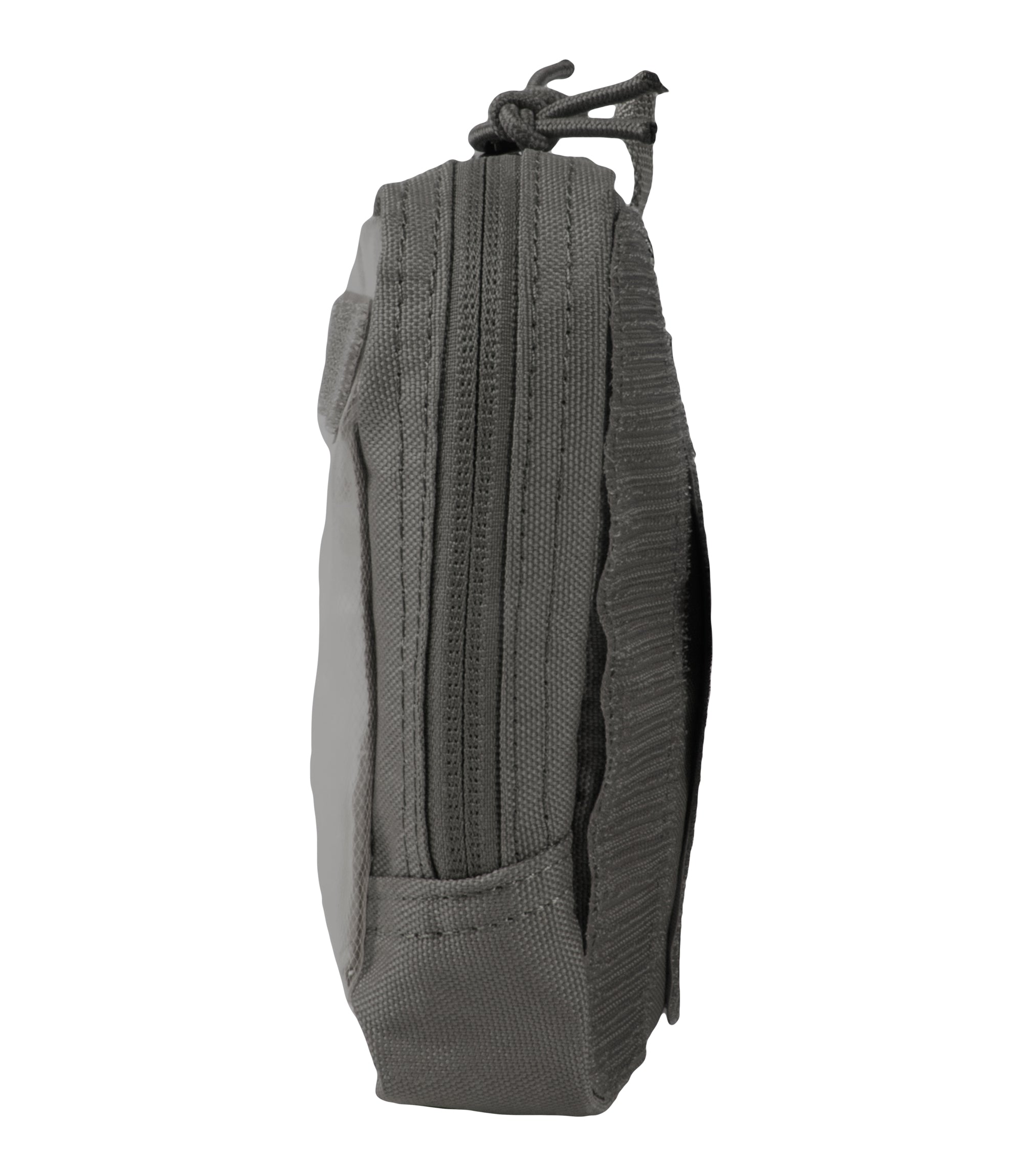 Side of 6 X 6 Velcro Pouch in Asphalt |color_asphalt