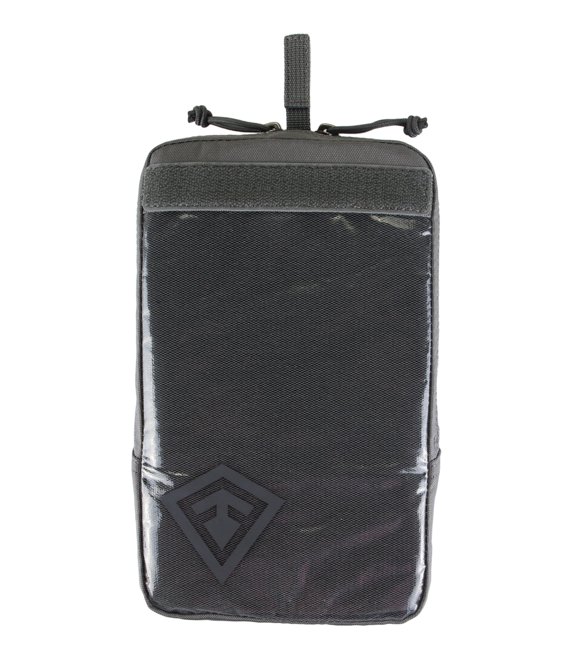 Front of 6 X 10 Velcro Pouch in Asphalt |color_asphalt