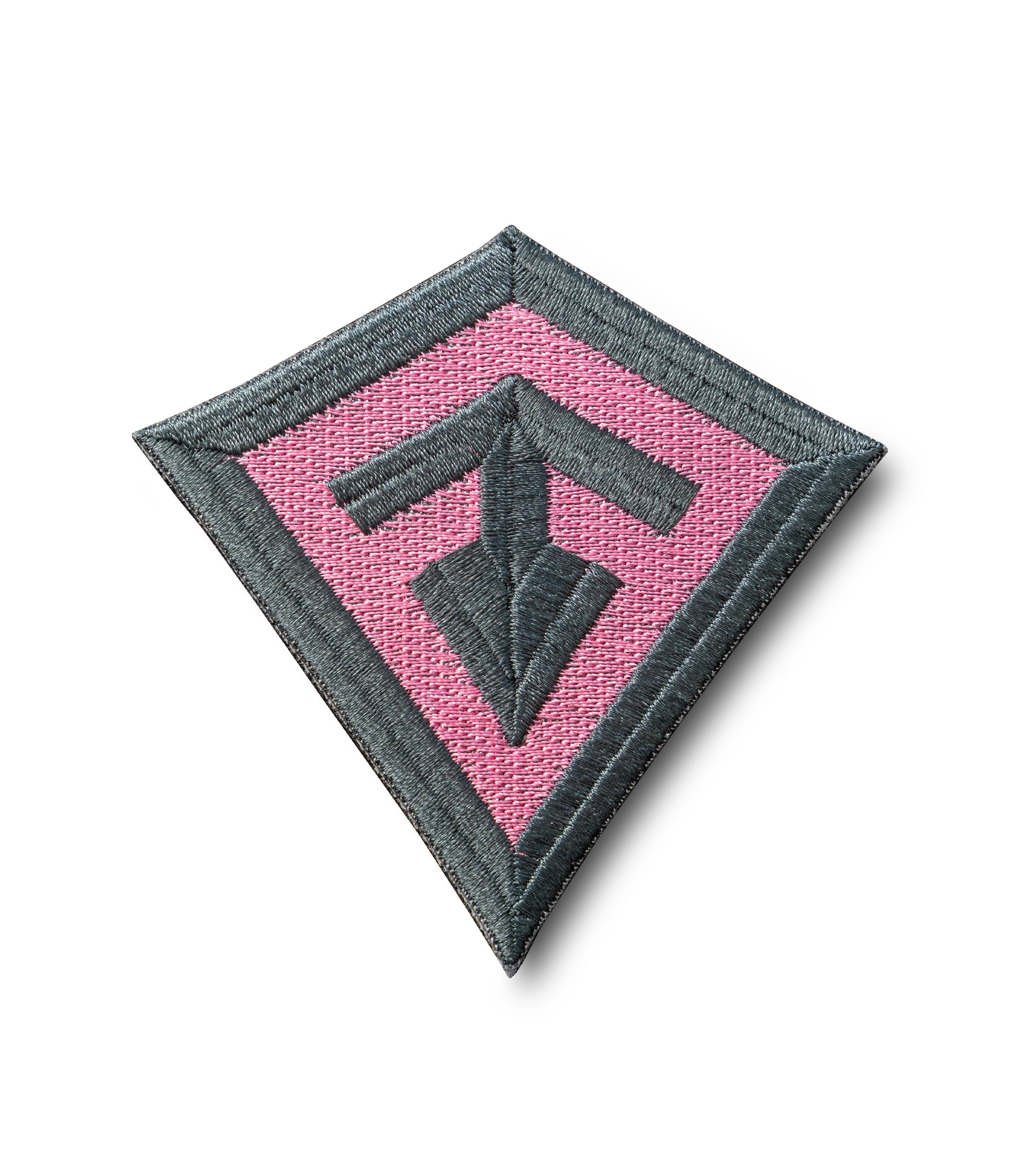 Front of Spearhead Patch in Pink |color_Pink