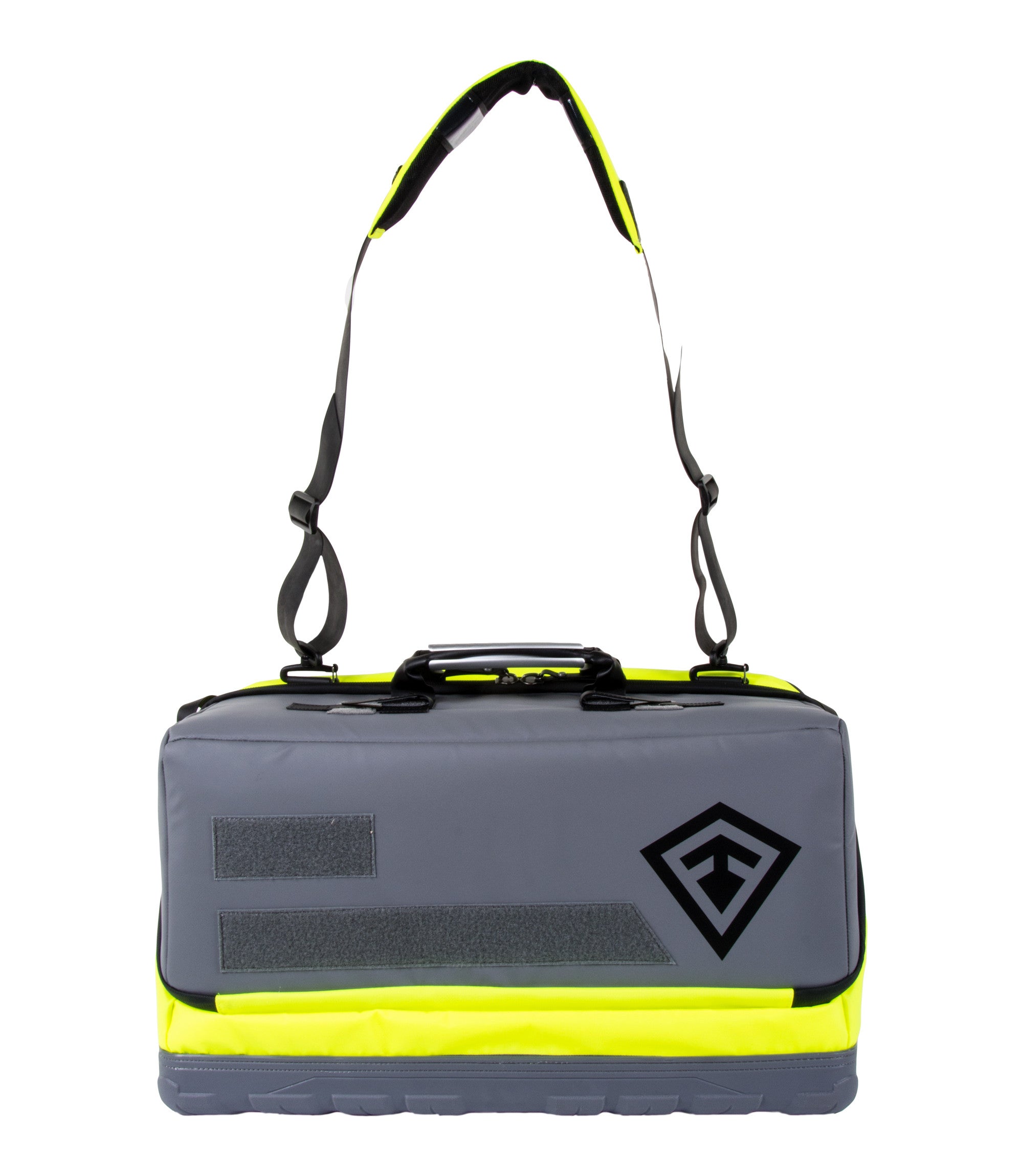 Front of Large Jump Bag in Hi-Vis Yellow|color_Hi-Vis Yellow