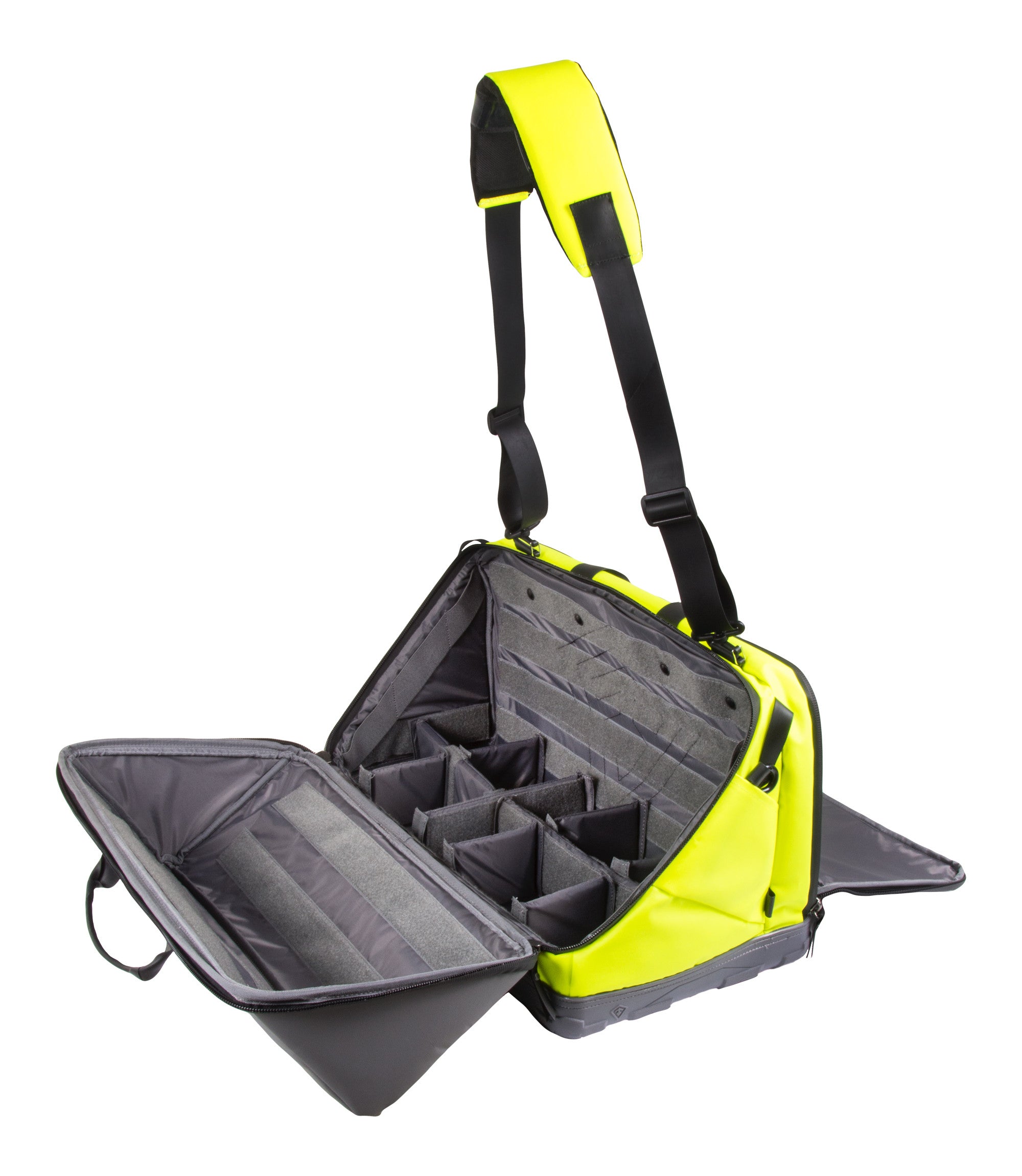 Open Side of Large Jump Bag in Hi-Vis Yellow|color_Hi-Vis Yellow