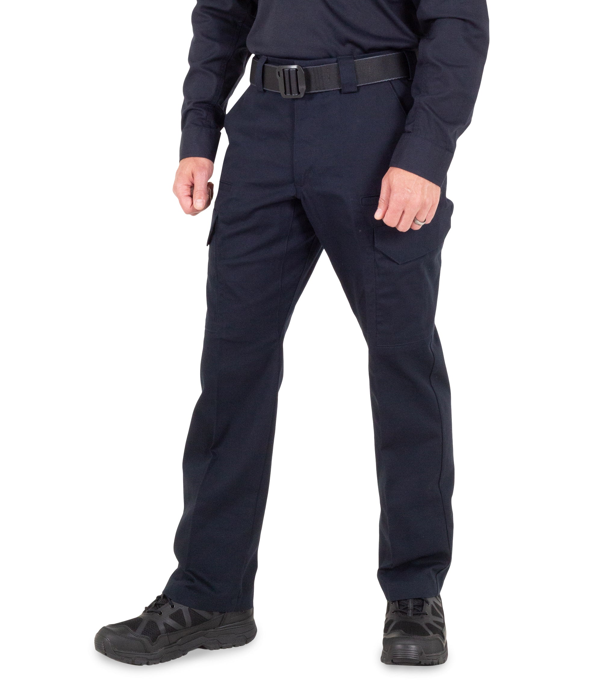 Side of Men's Cotton Cargo Station Pant in Midnight Navy |color_midnight navy