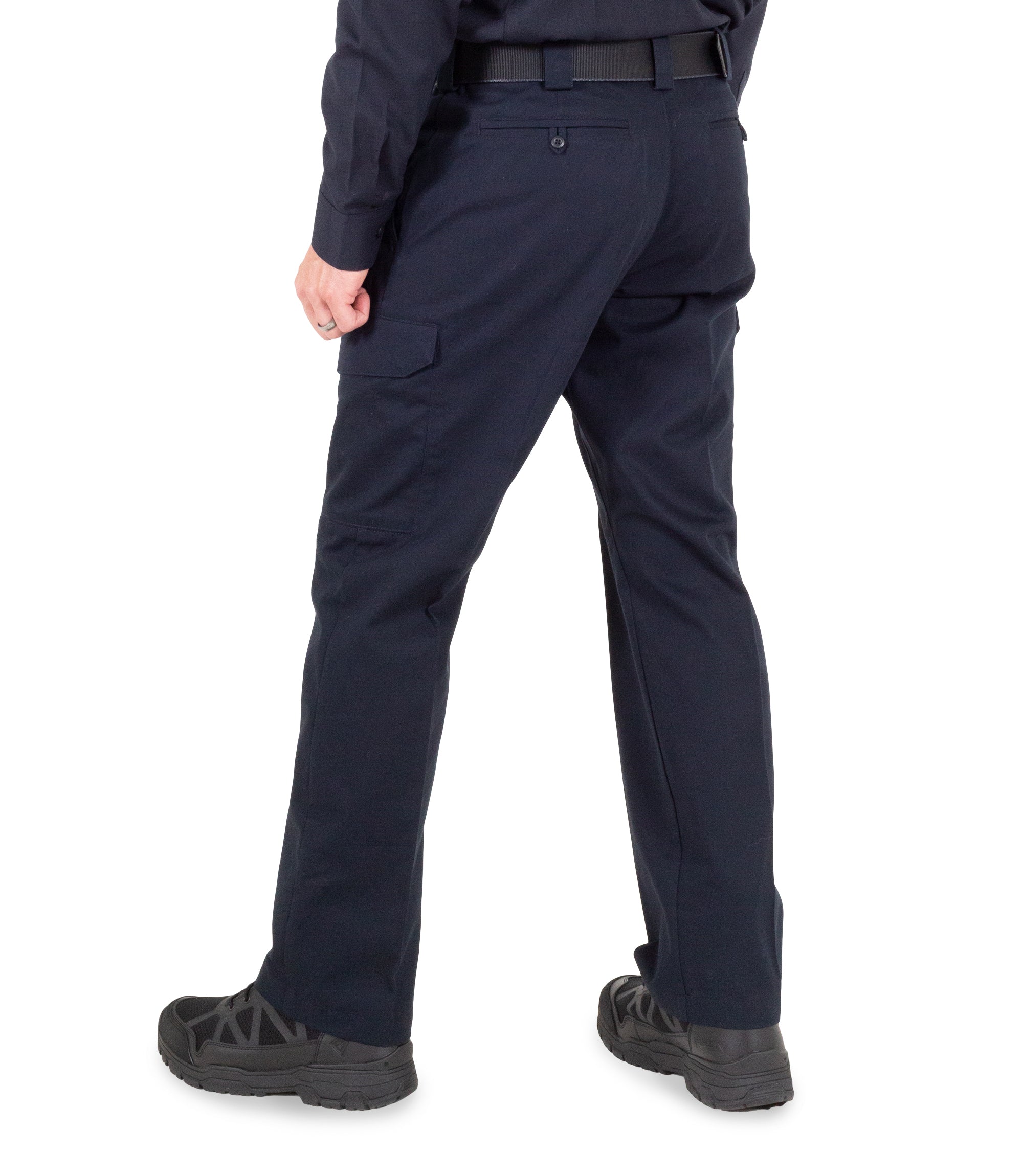 Side of Men's Cotton Cargo Station Pant in Midnight Navy |color_midnight navy