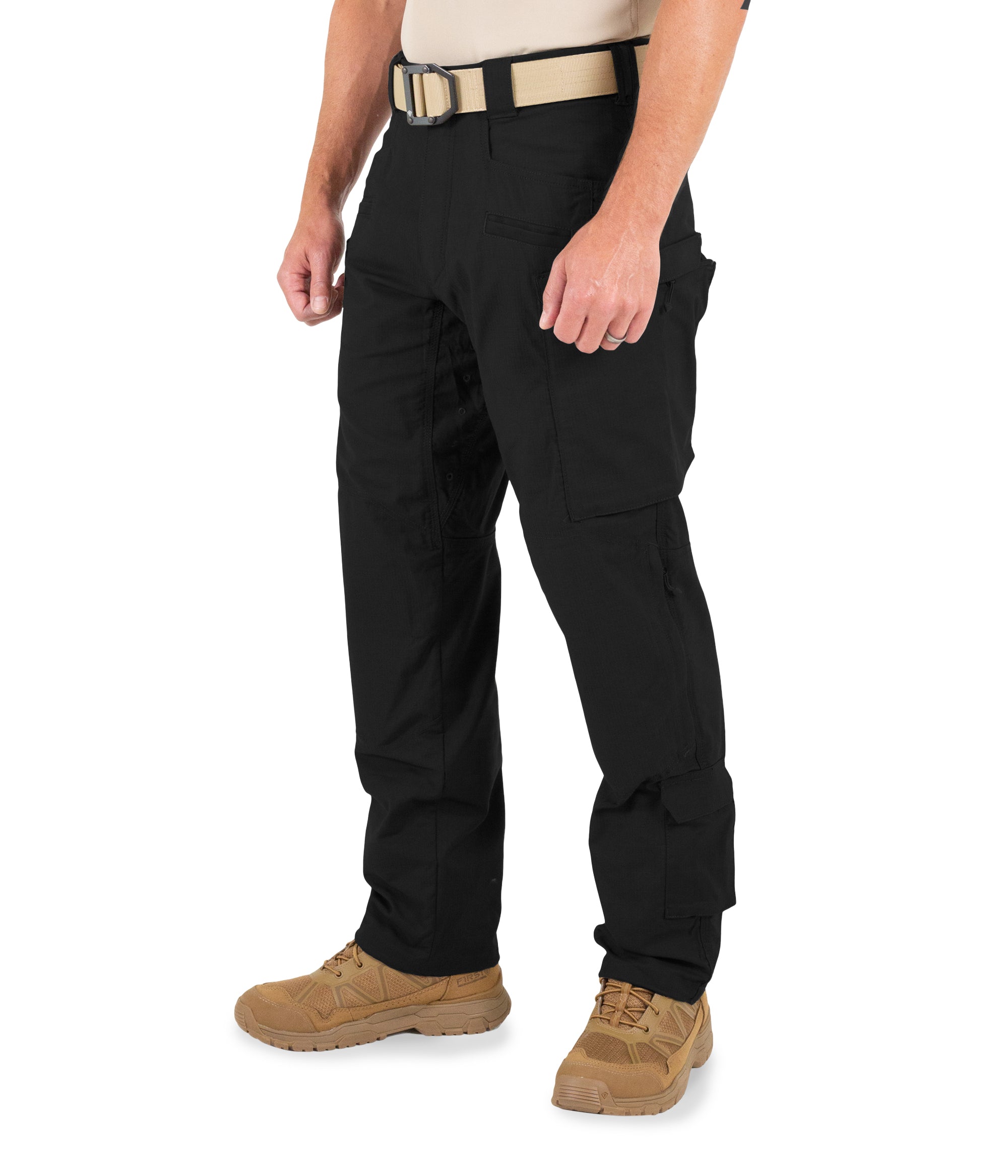 Side of Men's Defender Pants in Black |color_black