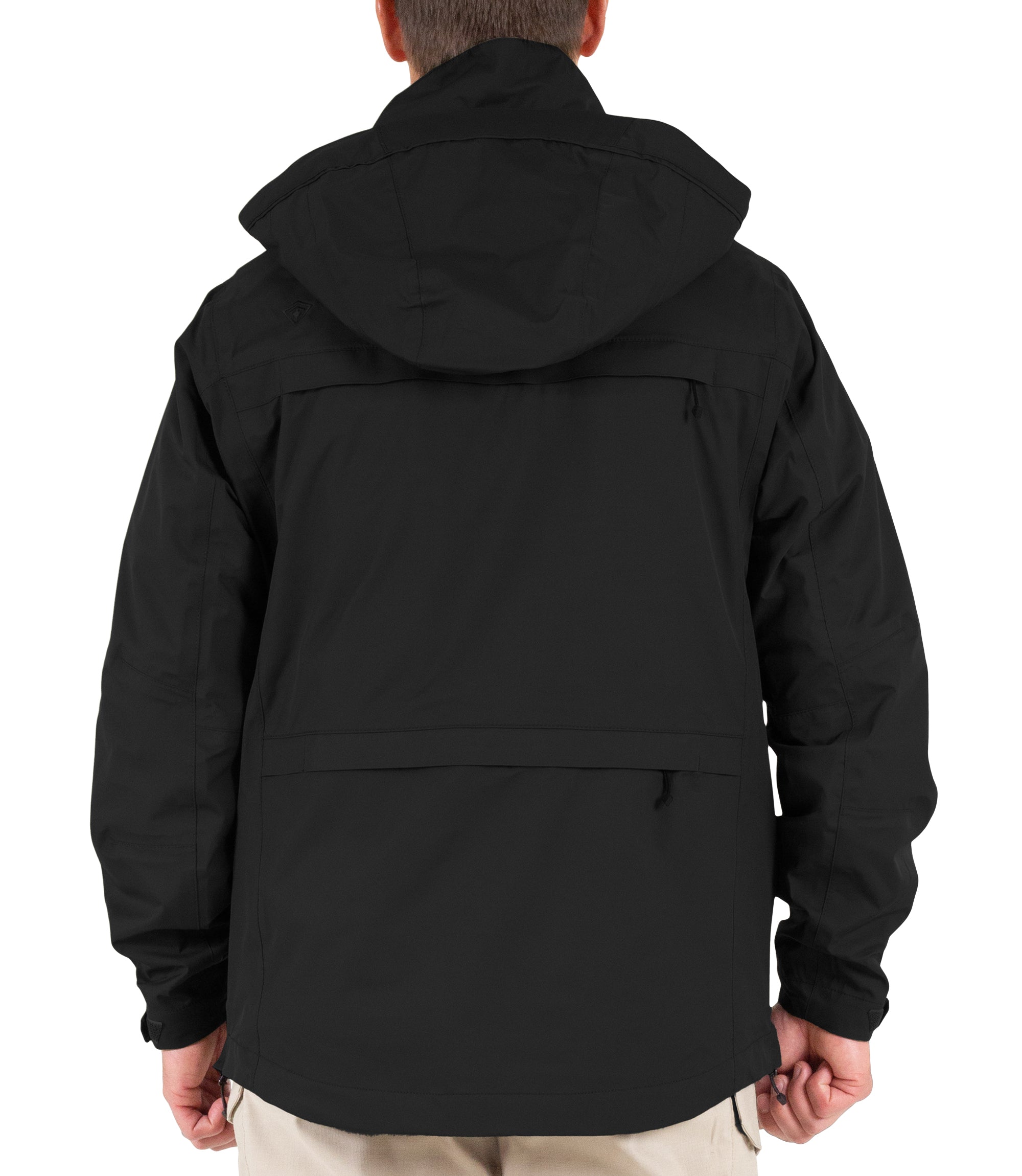 Back View of Men’s Tactix System Parka in Black |color_black