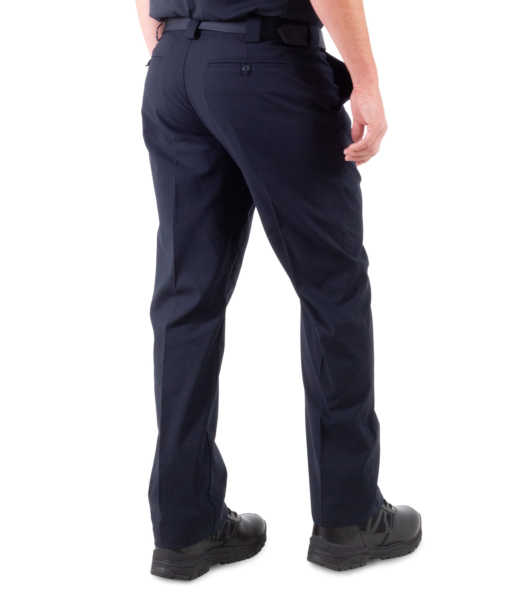 Back of Men's Cotton Station Pant in Midnight Navy |color_midnight navy