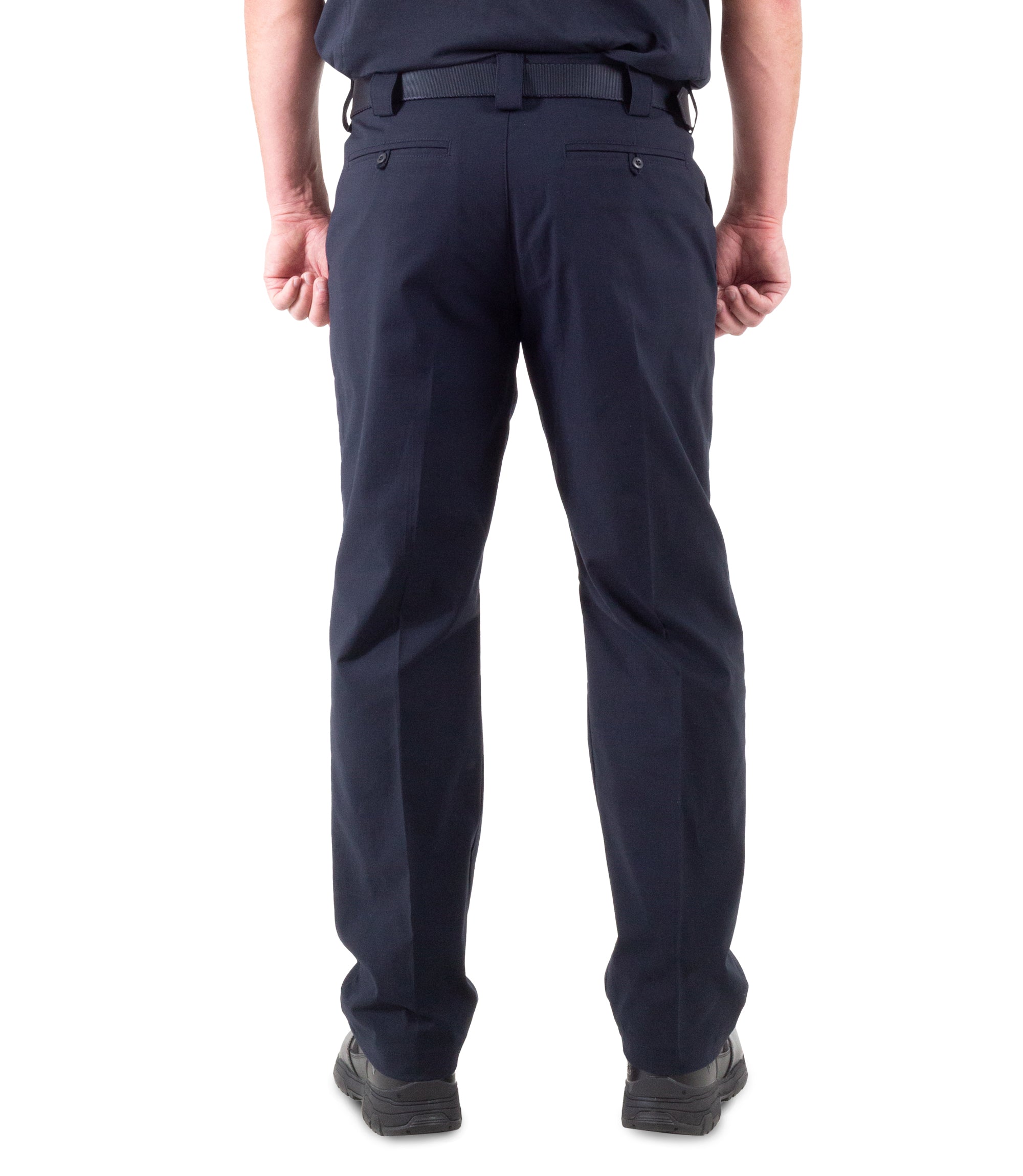 Back of Men's Cotton Station Pant in Midnight Navy |color_midnight navy
