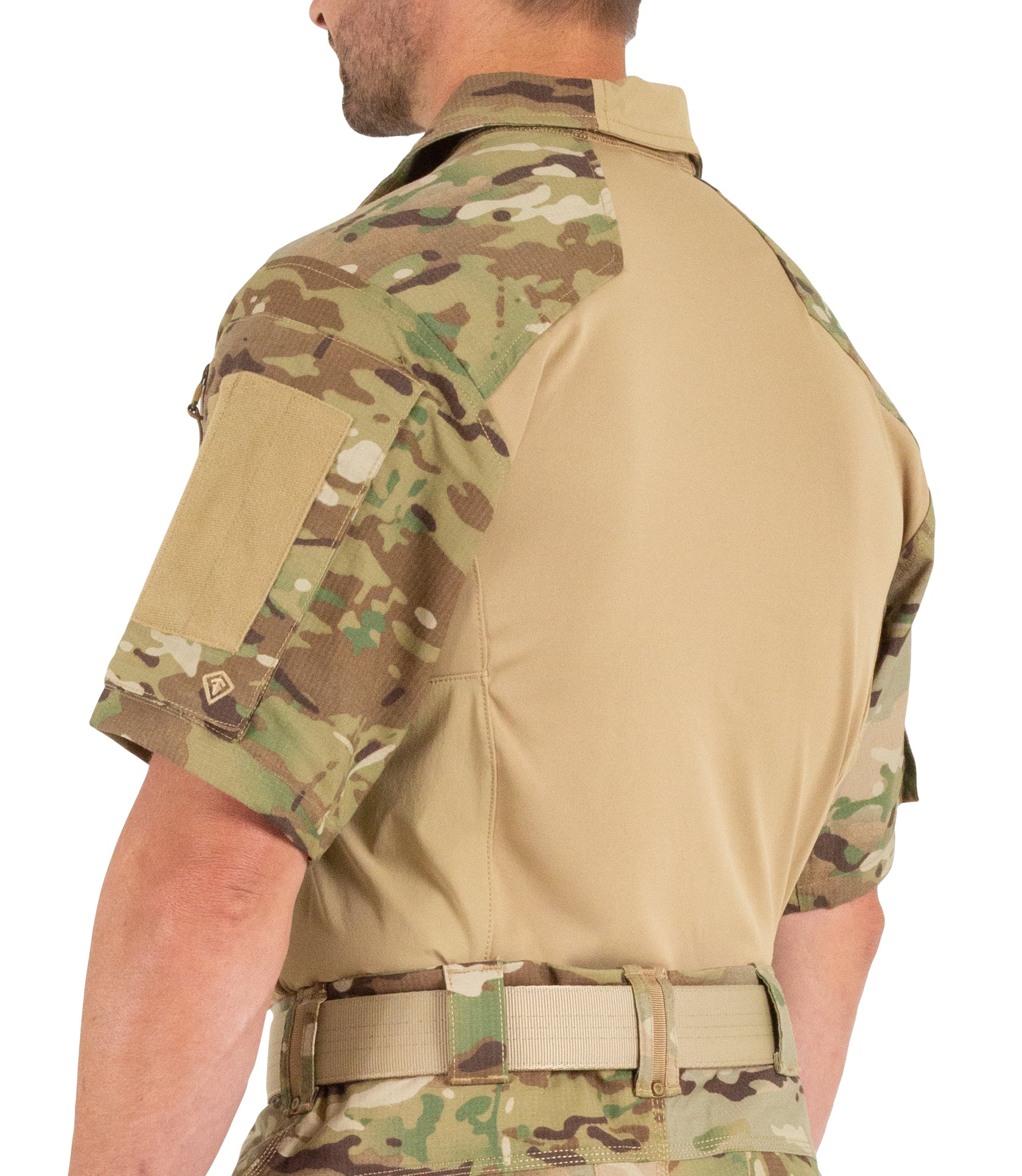 Side of Men's Defender Short Sleeve Shirt in MultiCam® |color_multicam