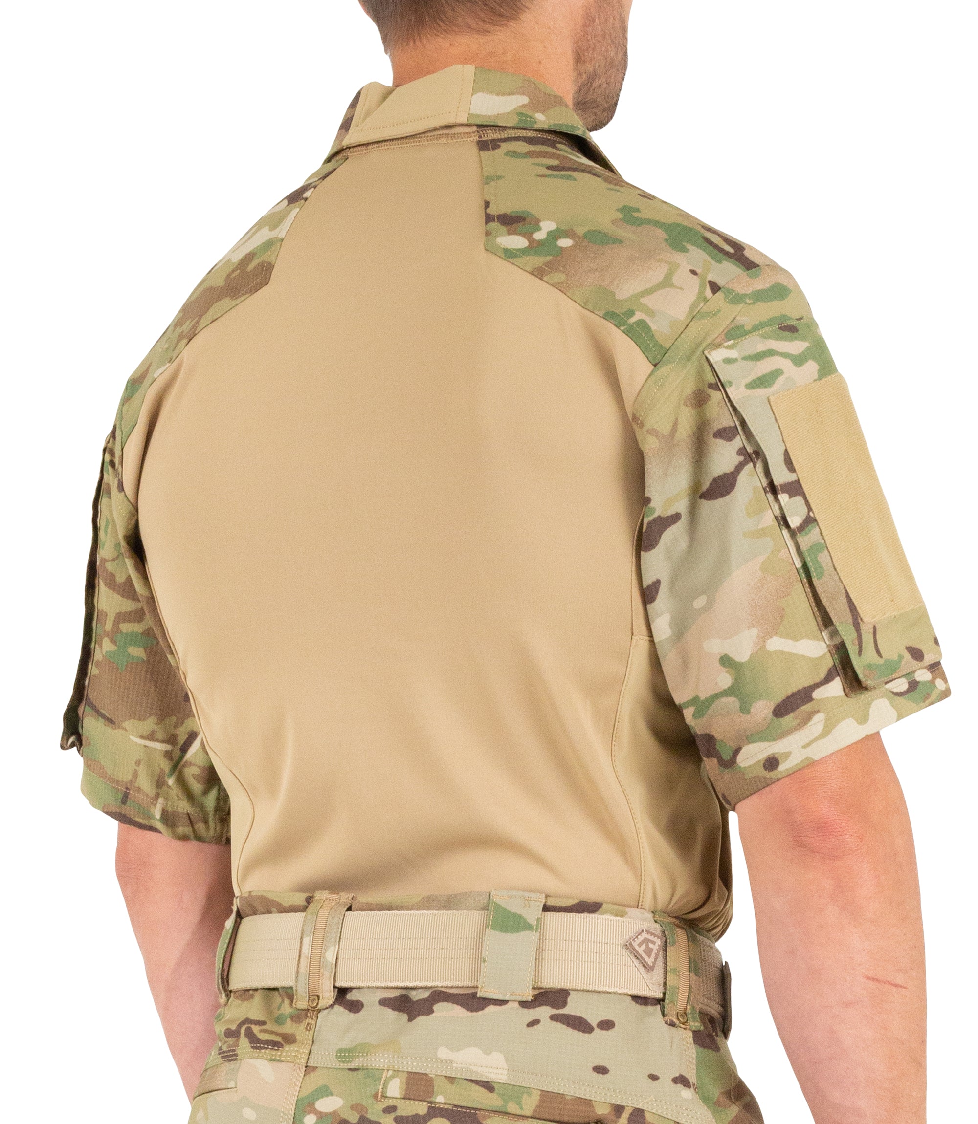 Side of Men's Defender Short Sleeve Shirt in MultiCam® |color_multicam