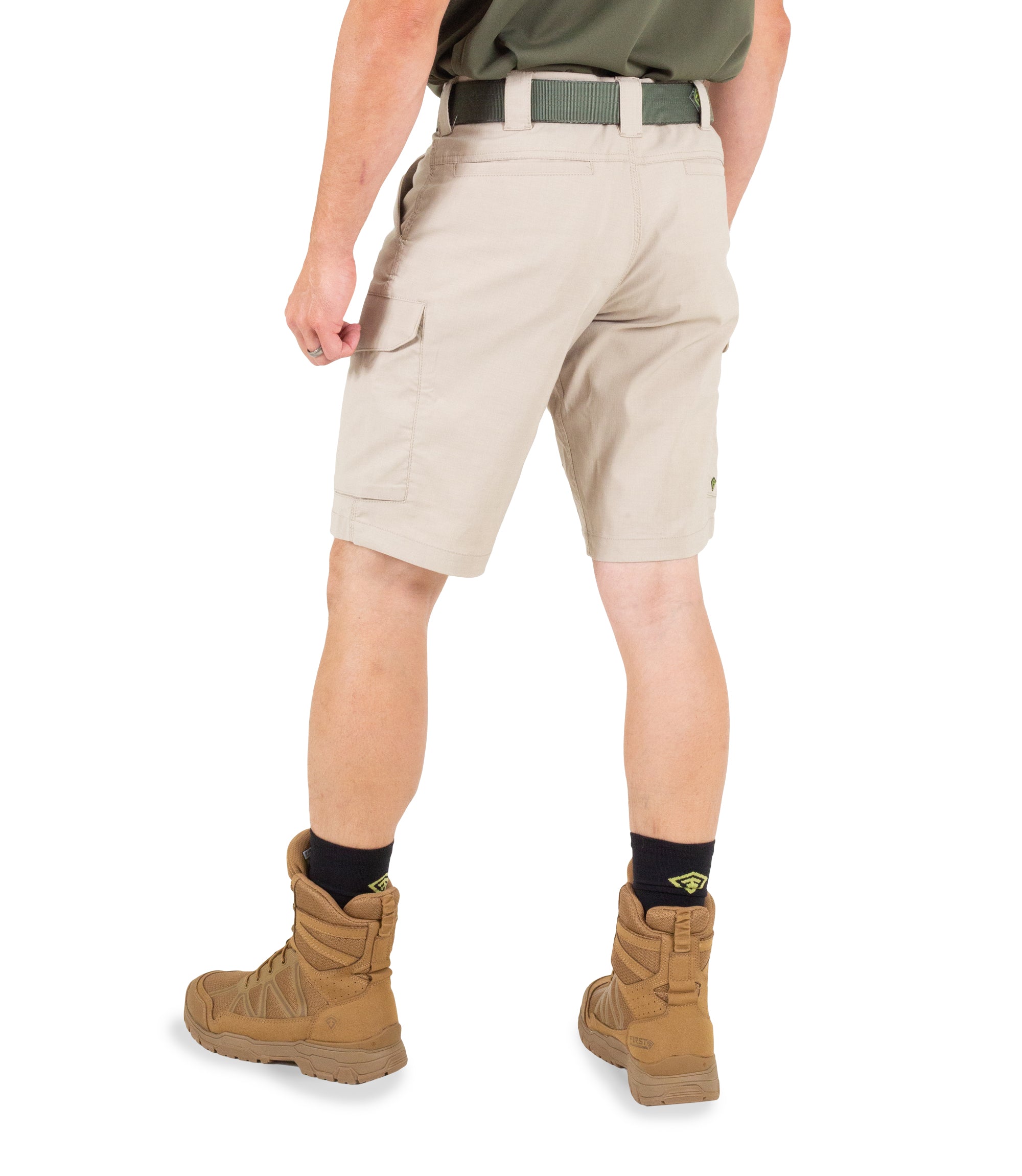 Side of Men's V2 Tactical Short in Khaki|color_khaki