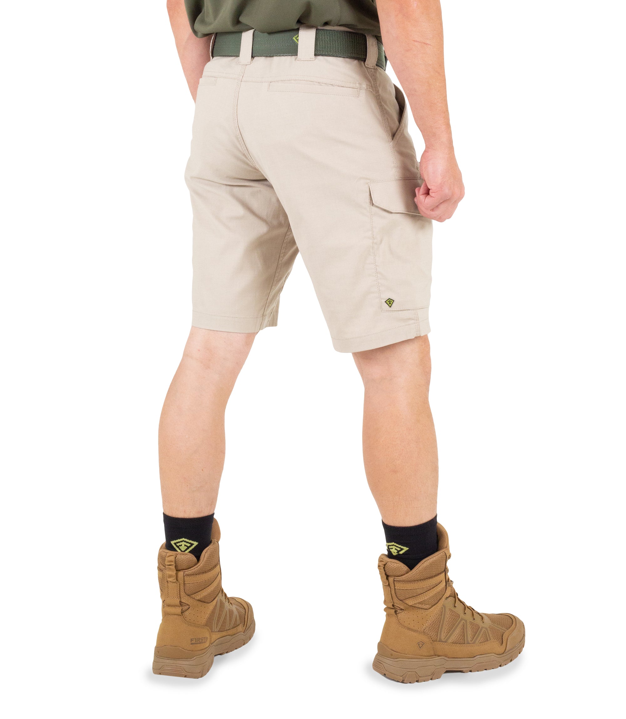 Side of Men's V2 Tactical Short in Khaki|color_khaki