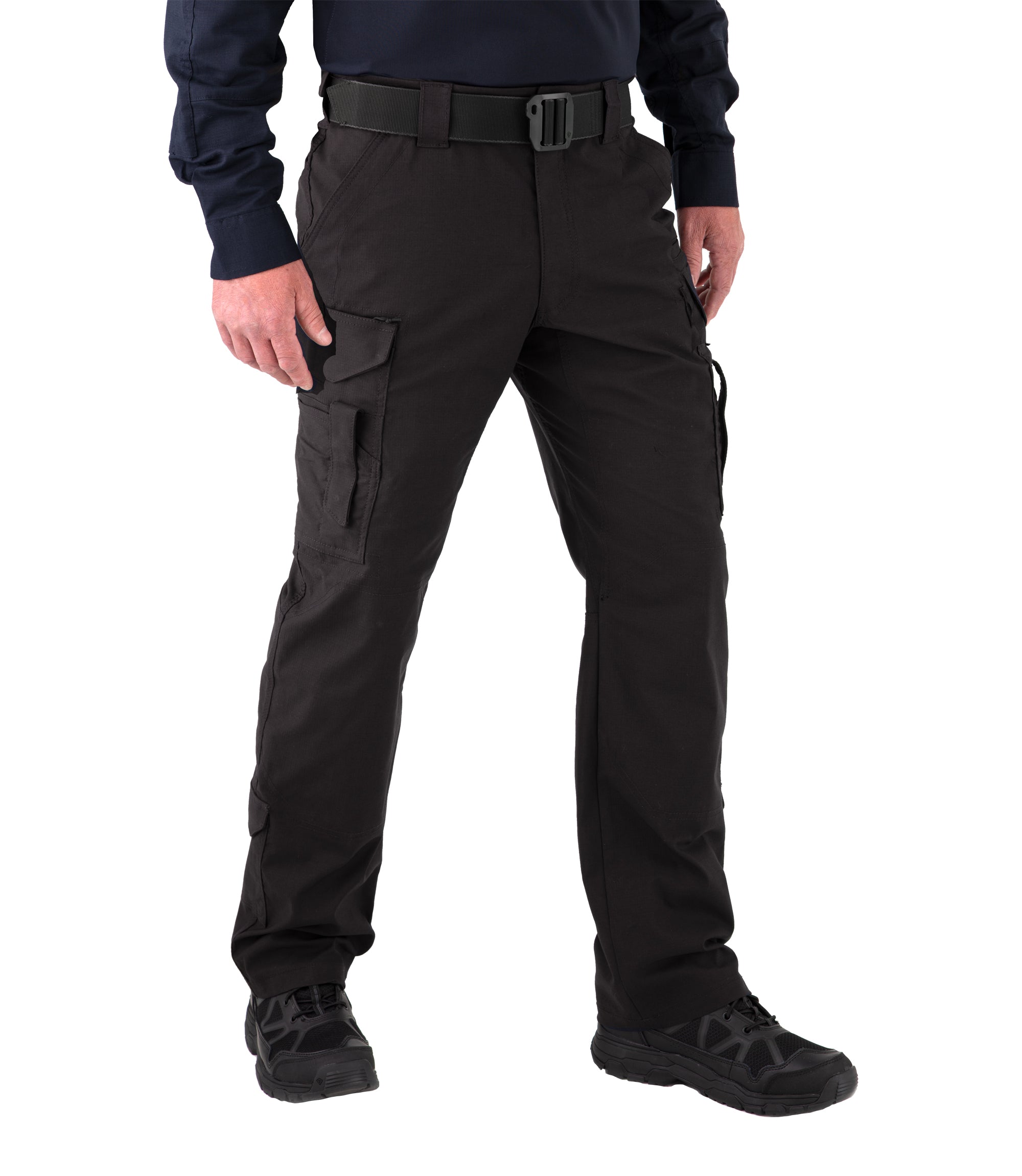 Side of Men's V2 EMS Pant in Black |color_black