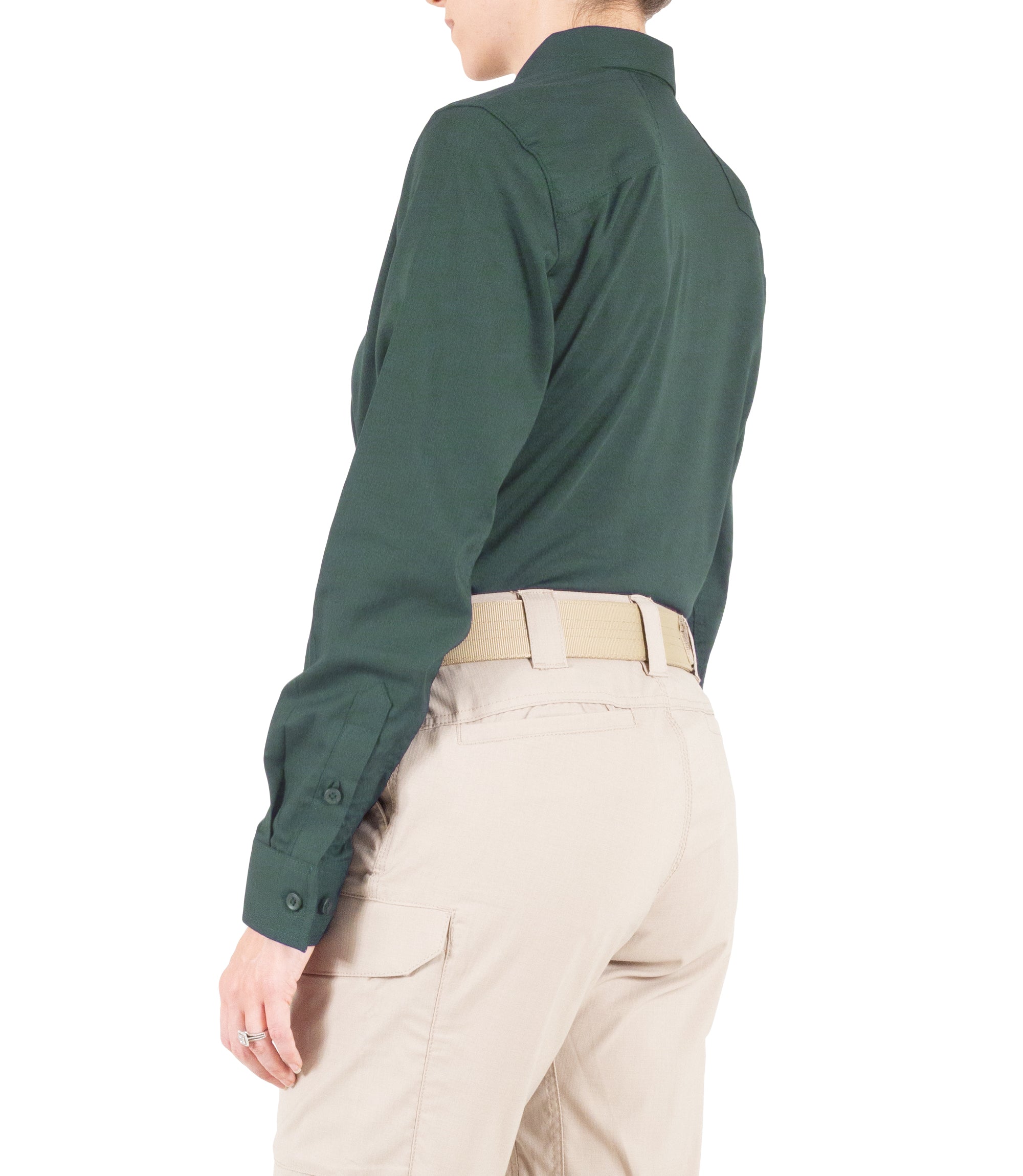 Side of Women's V2 Pro Performance Shirt in Spruce Green |color_spruce green