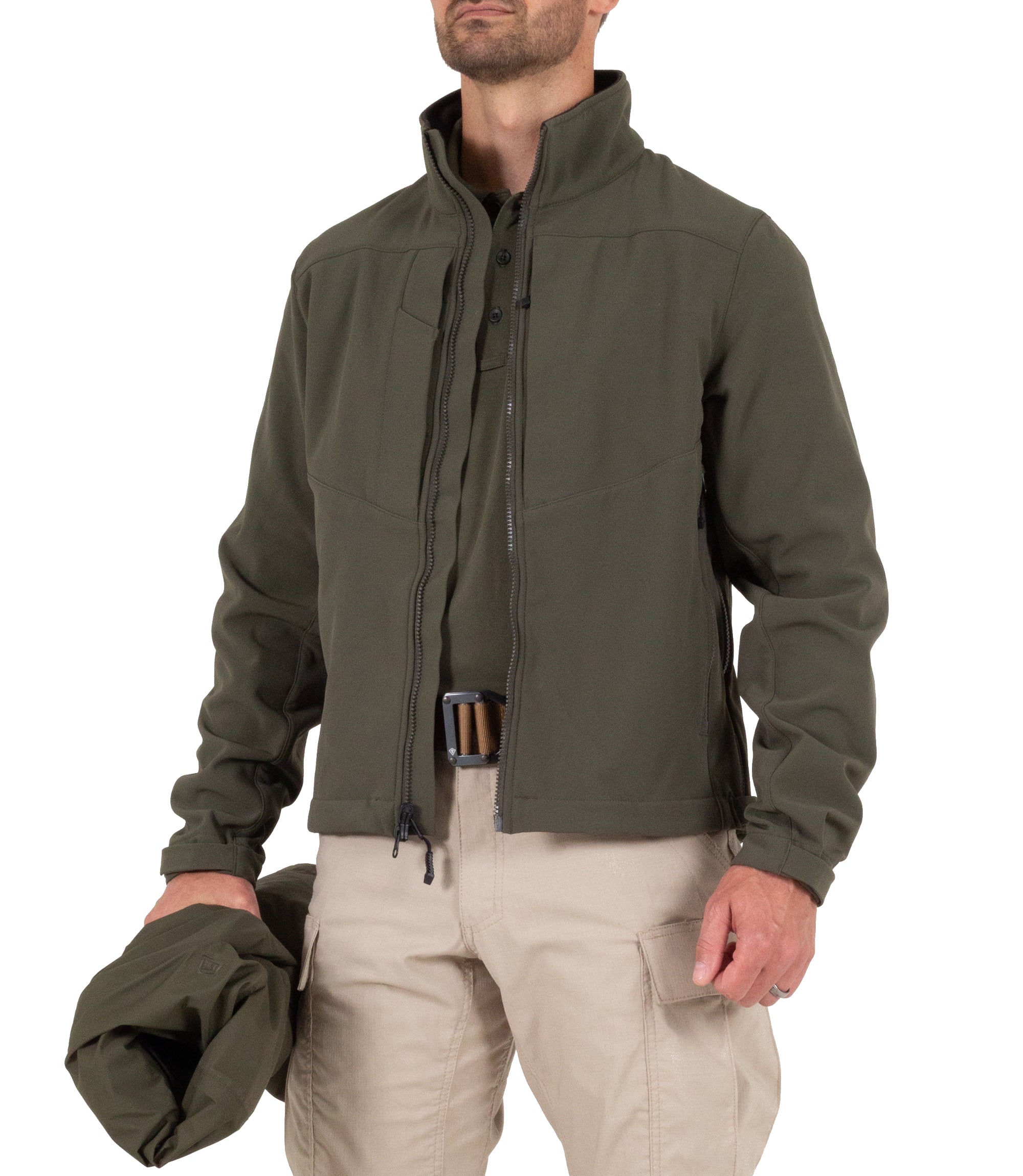 Softshell Jacket for Men’s Tactix System Jacket in OD Green |color_od green