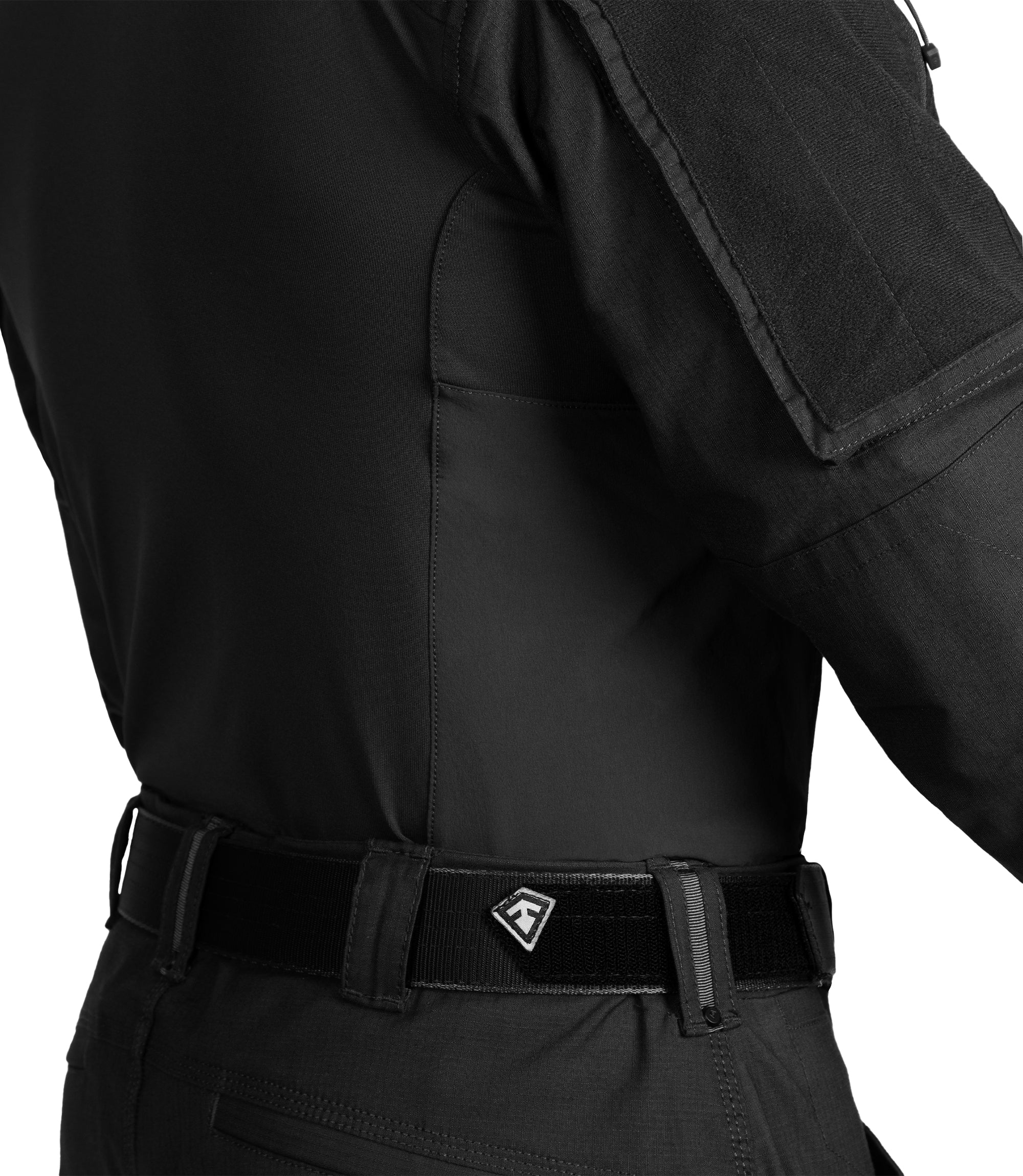 Cordura Side Panel on Men's Defender Shirt in Black |color_black
