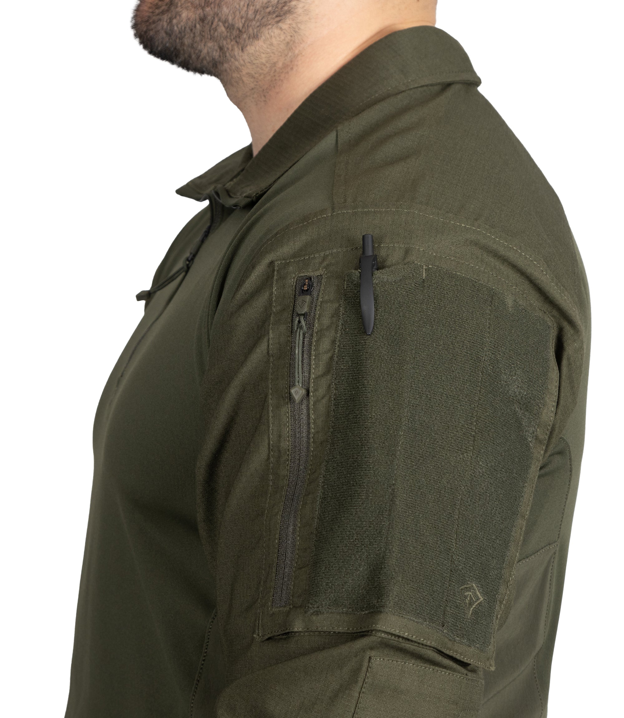 Oversized Pocket on Men's Defender Shirt in OD Green |color_od green