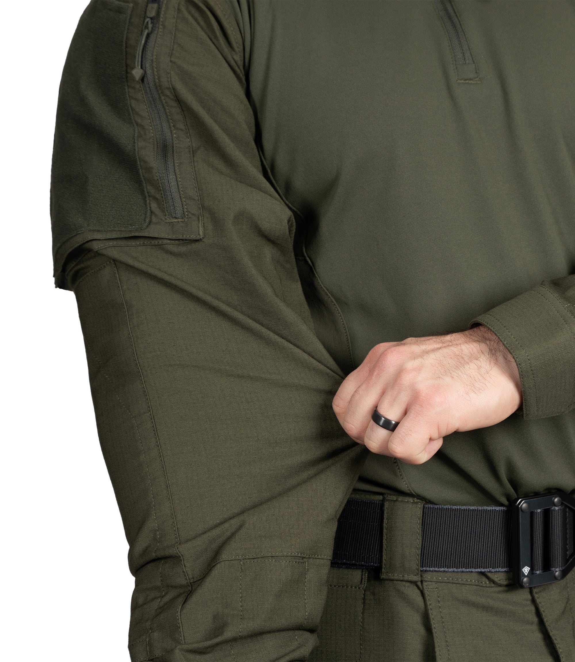 Defender Fabric on Men's Defender Shirt in OD Green |color_od green