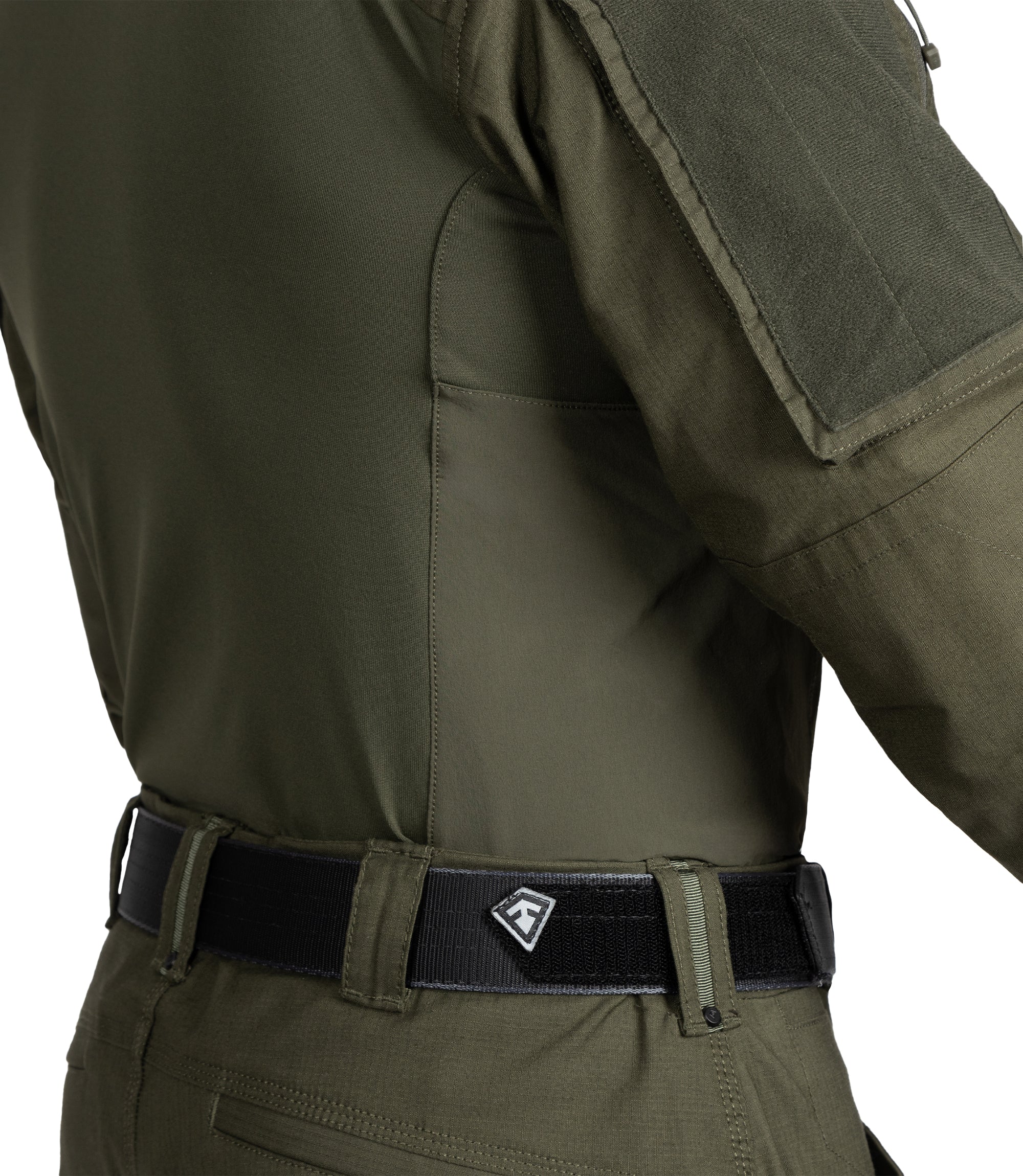Cordura Side Panel on Men's Defender Shirt in OD Green |color_od green