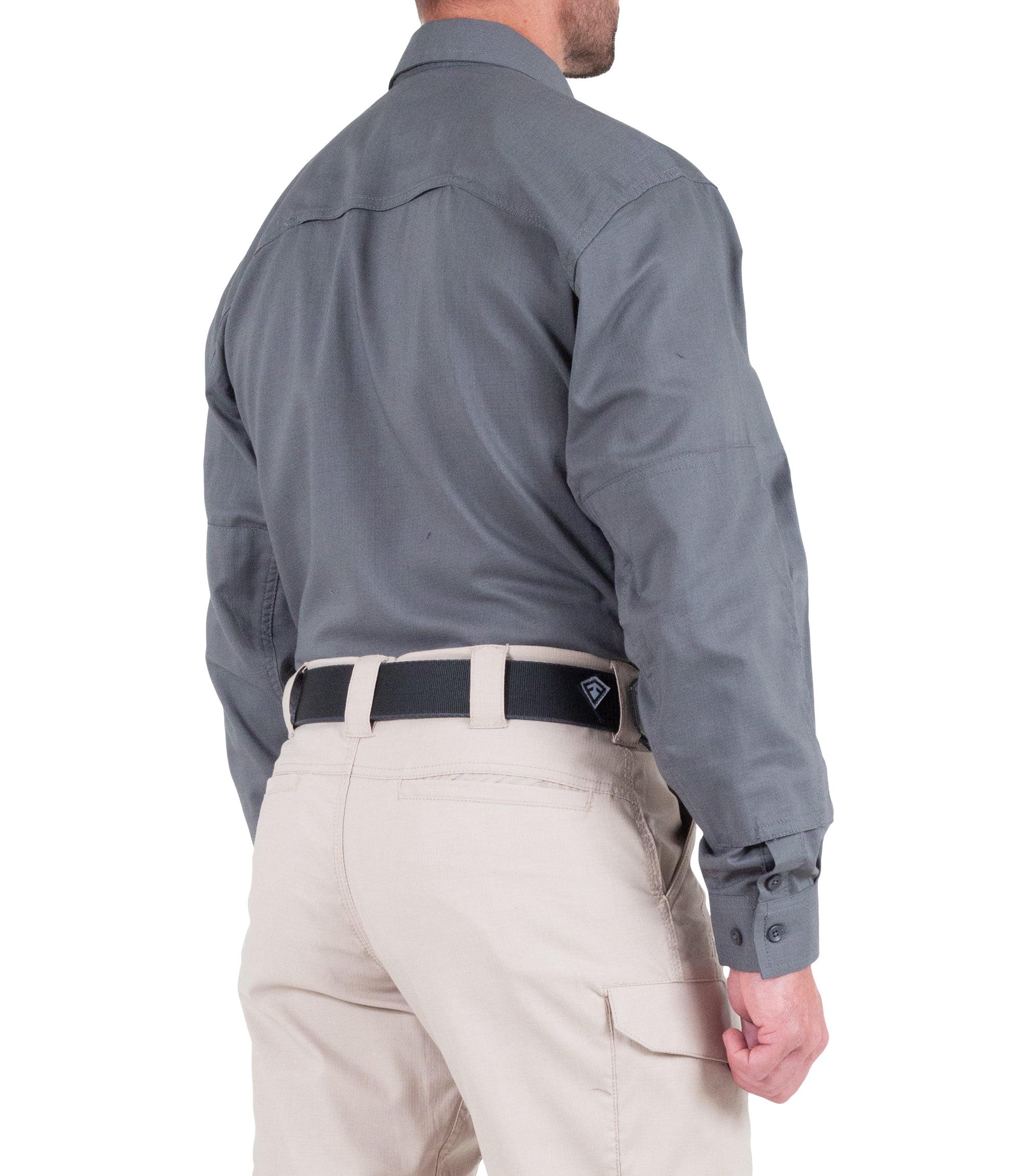 Side of Men's V2 Tactical Long Sleeve Shirt in Wolf Grey |color_wolf grey