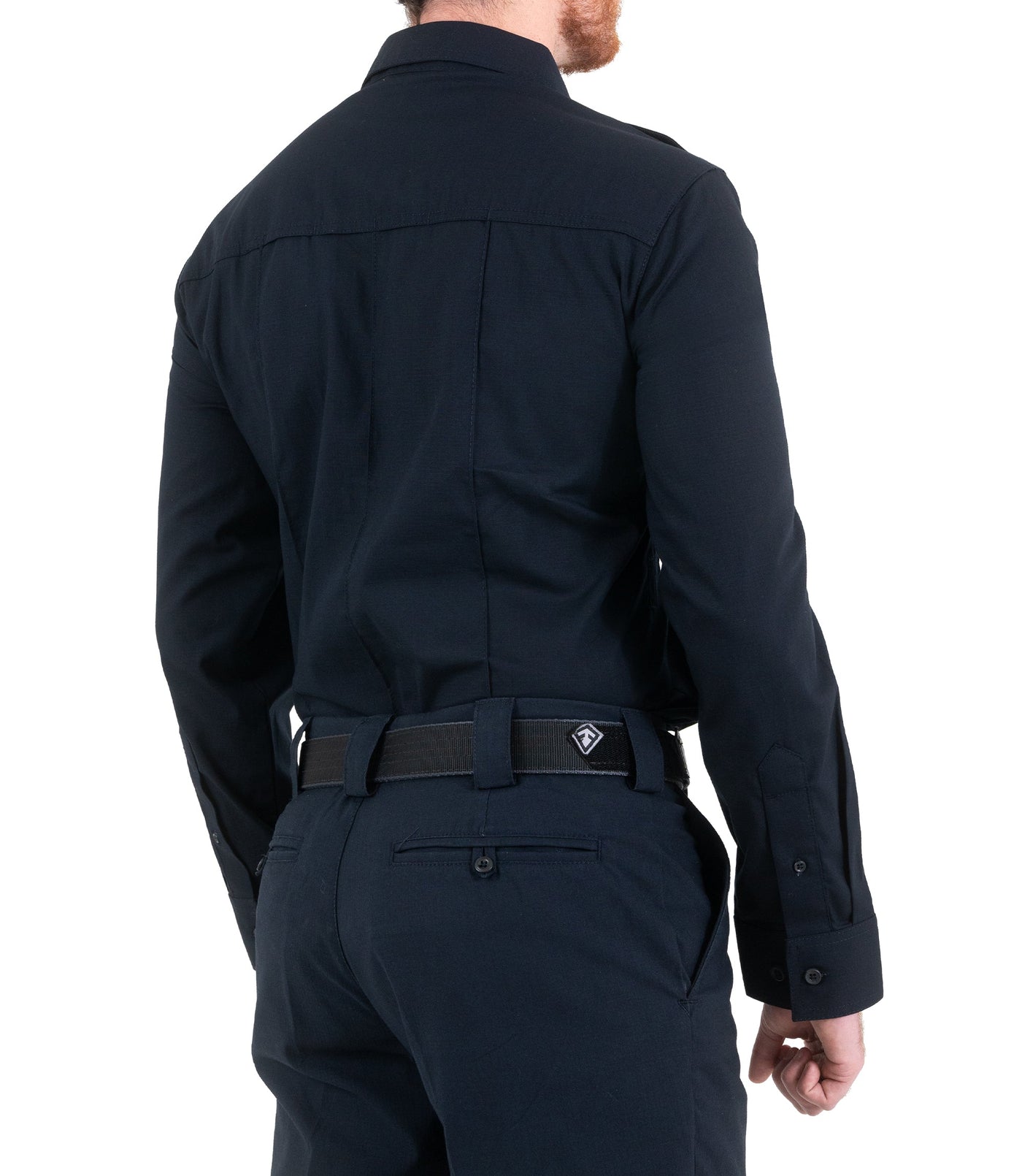 Side of Men's Pro Duty Uniform Shirt in Midnight Navy