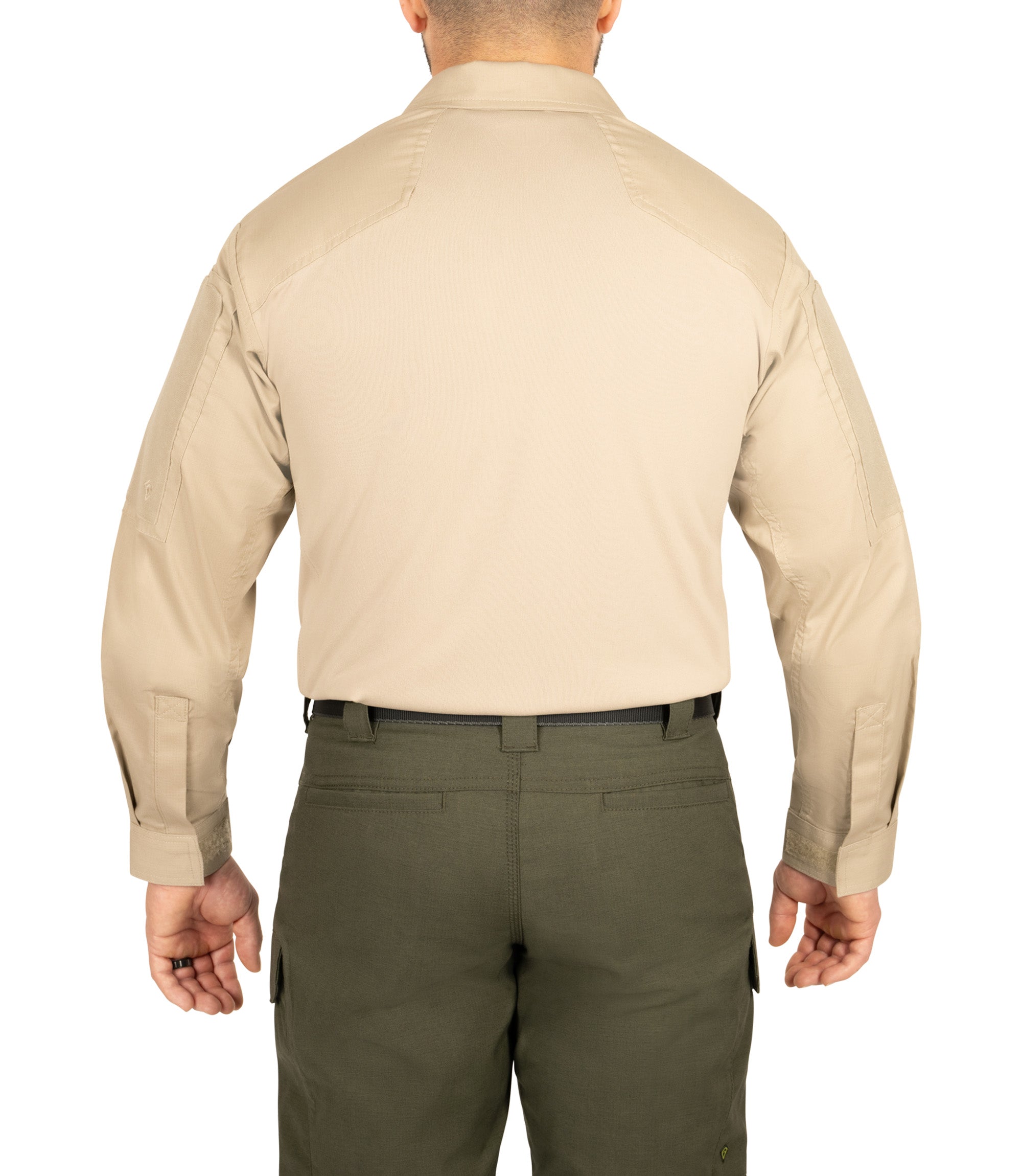 Back view of Men's V2 Responder Shirt in color Silver Tan |color_silver tan