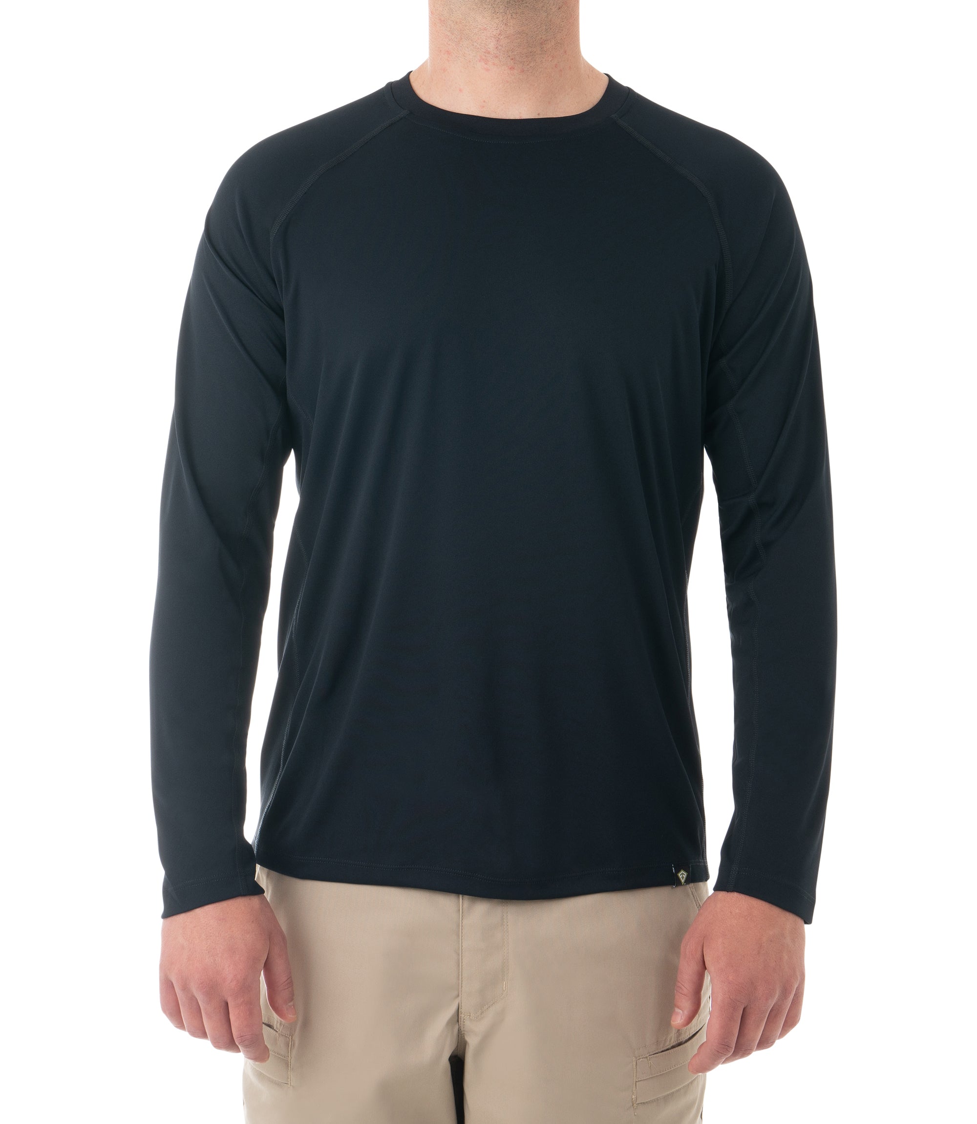 thumbnail image 2 of Black Stallion Navy FR Cotton Knit Long-Sleeve T-Shirt – 7 Oz, Size Large, Welding Shirt TF2510-NV-LR 2 of 5