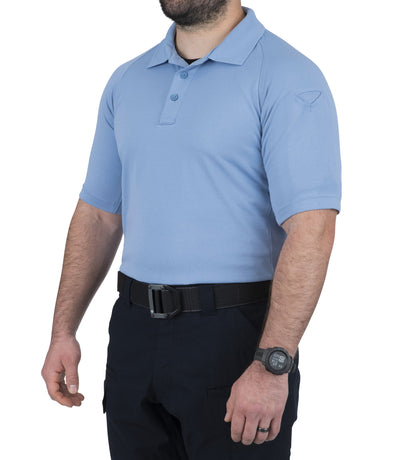 Men's Performance Short Sleeve Polo - Medium Blue