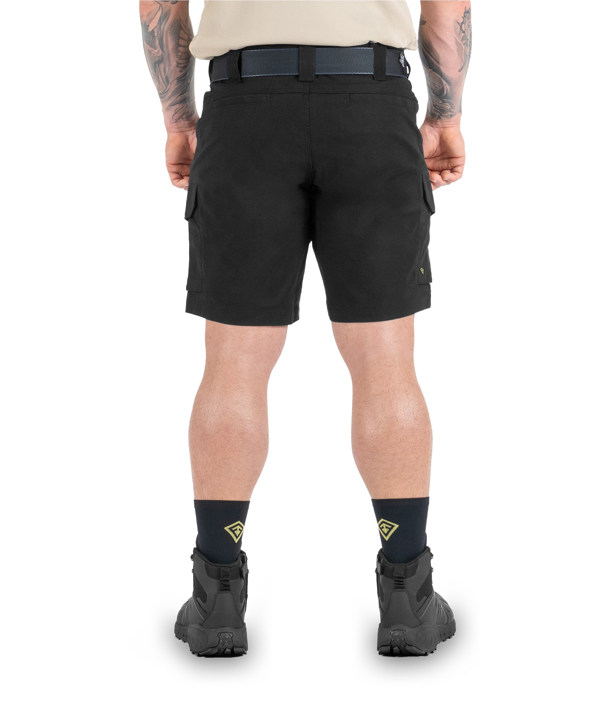 Back view of Men's V2 Tactical Short in black|color_black