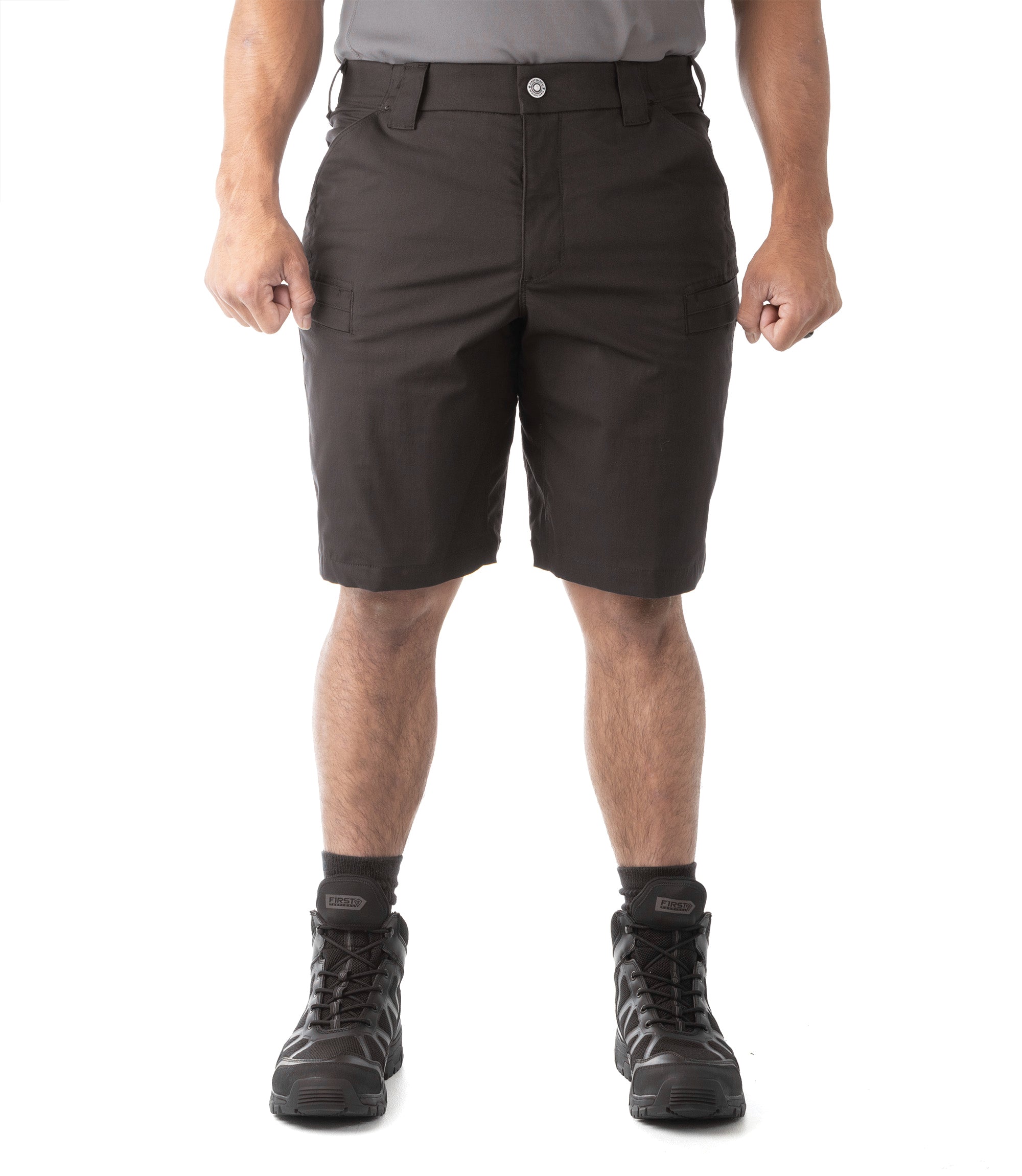 Front of Men's A2 Short in Black |color_black