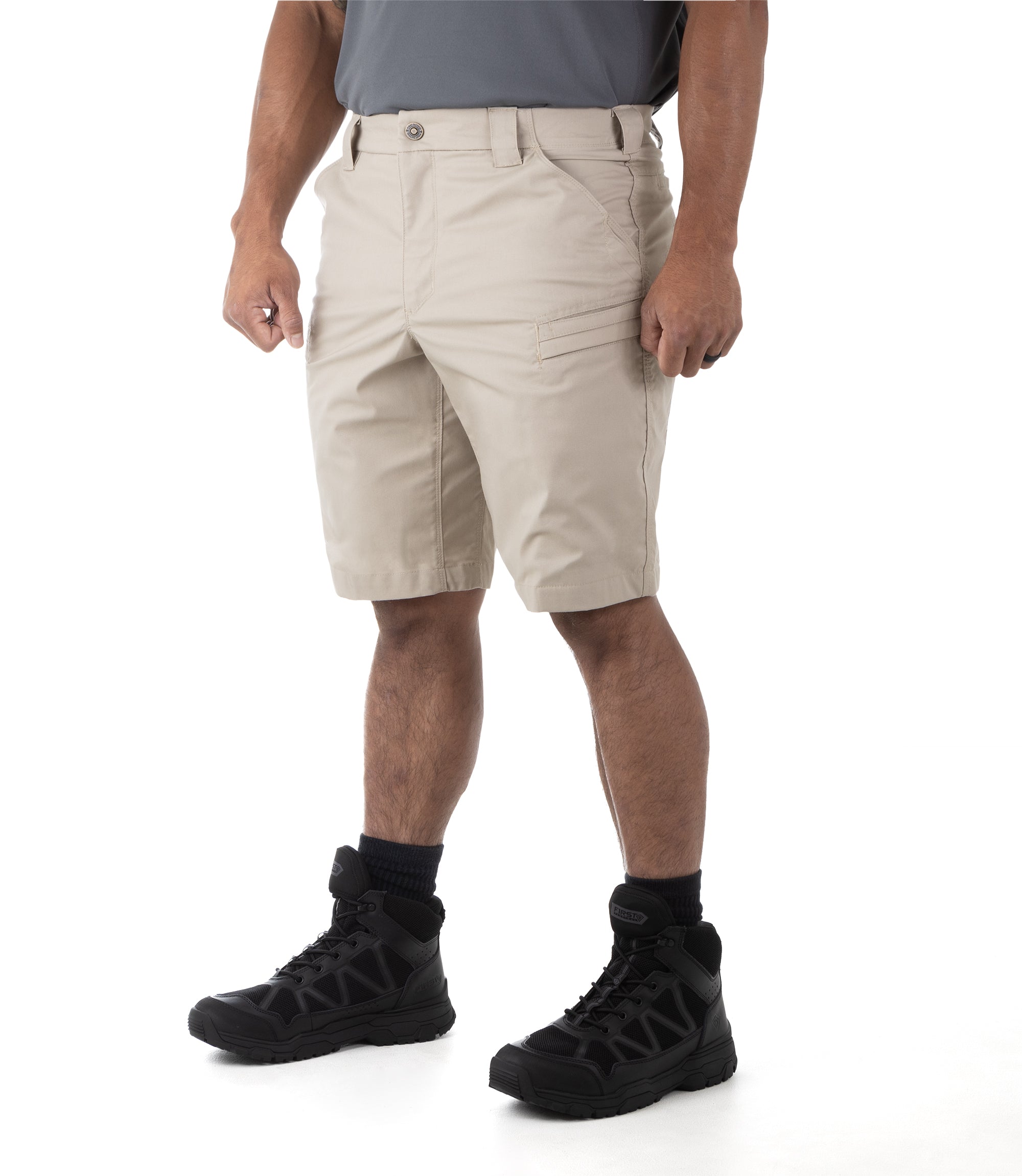 Side of Men's A2 Short in Khaki |color_khaki