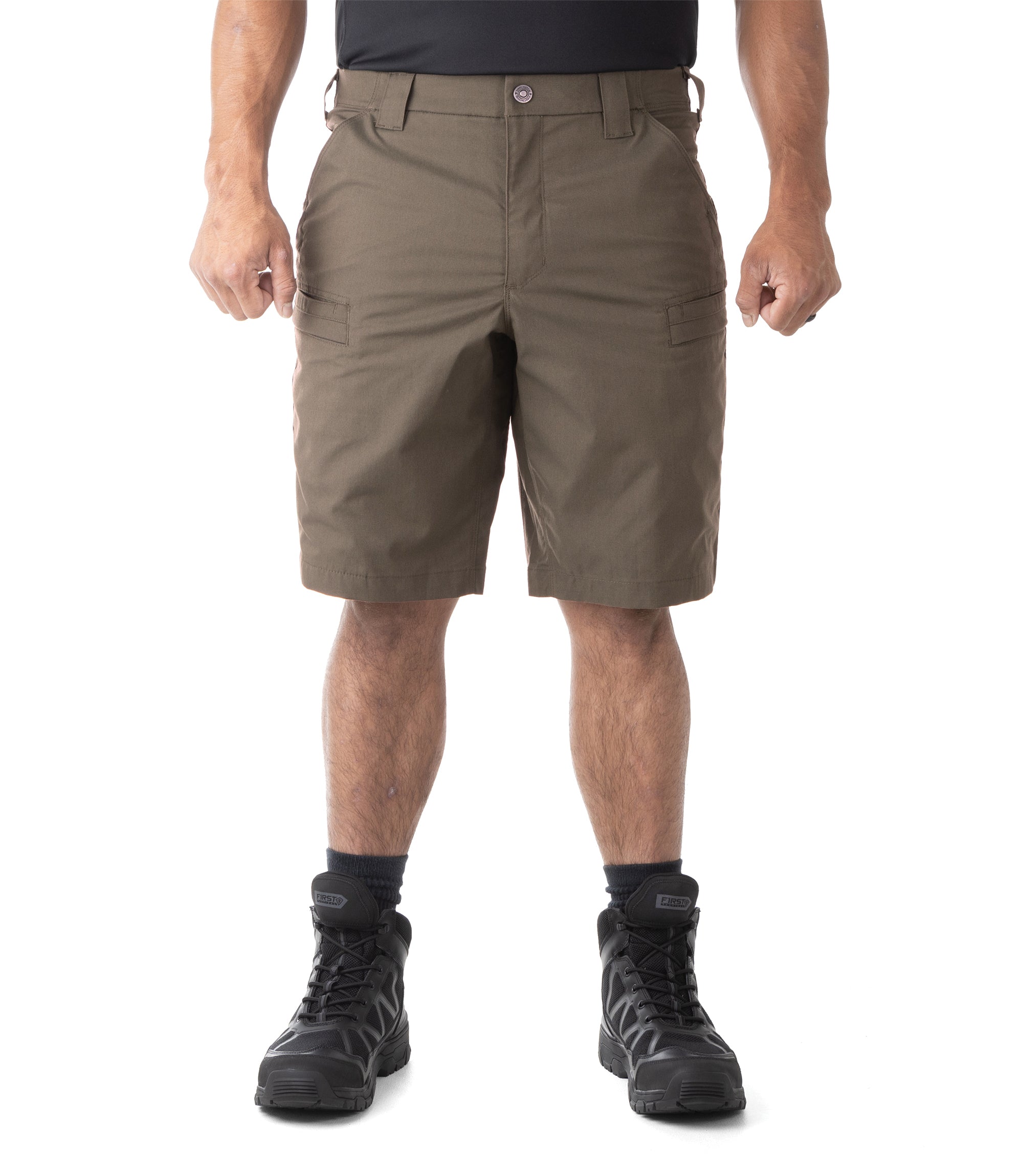 Front of Men's A2 Short in Ranger Green |color_ranger green