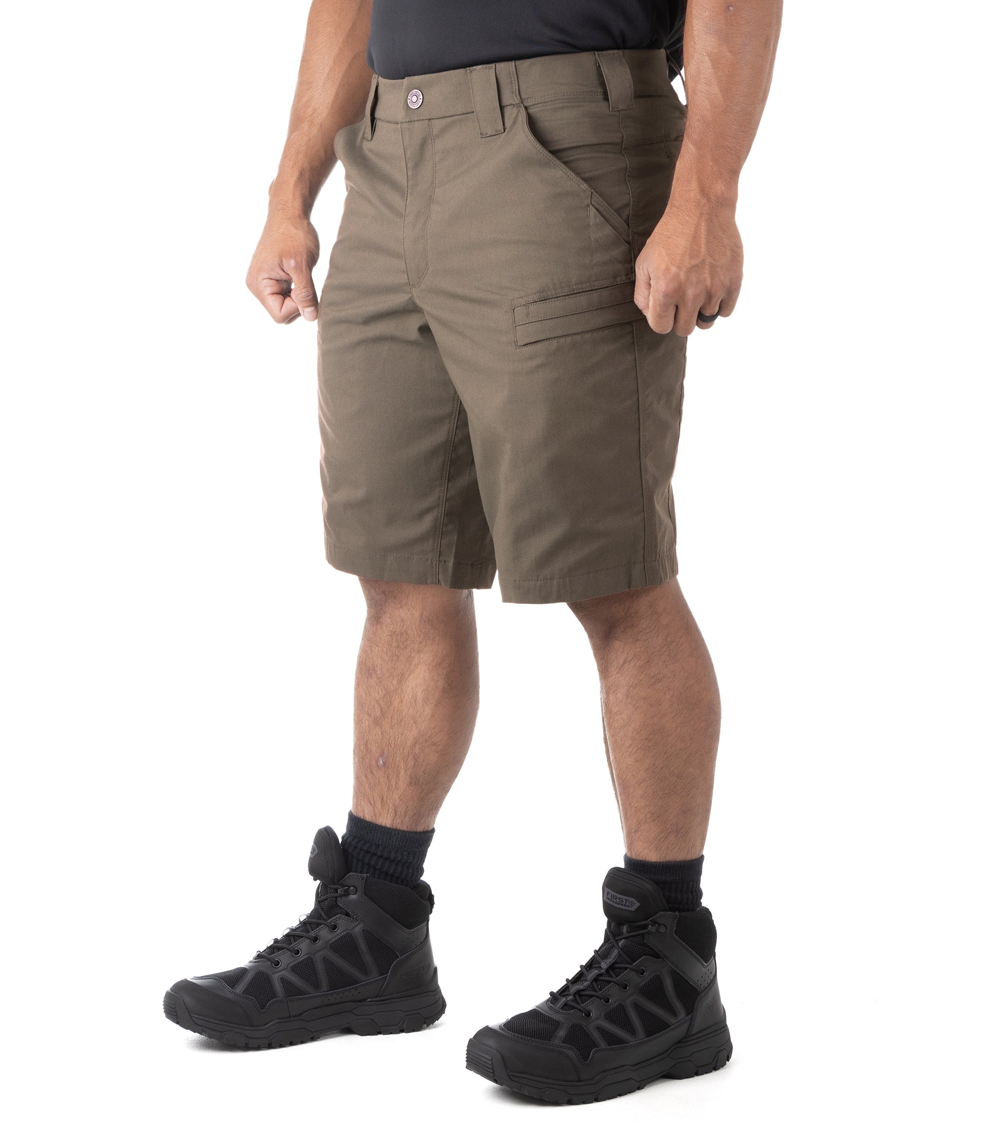 Side of Men's A2 Short in Ranger Green |color_ranger green