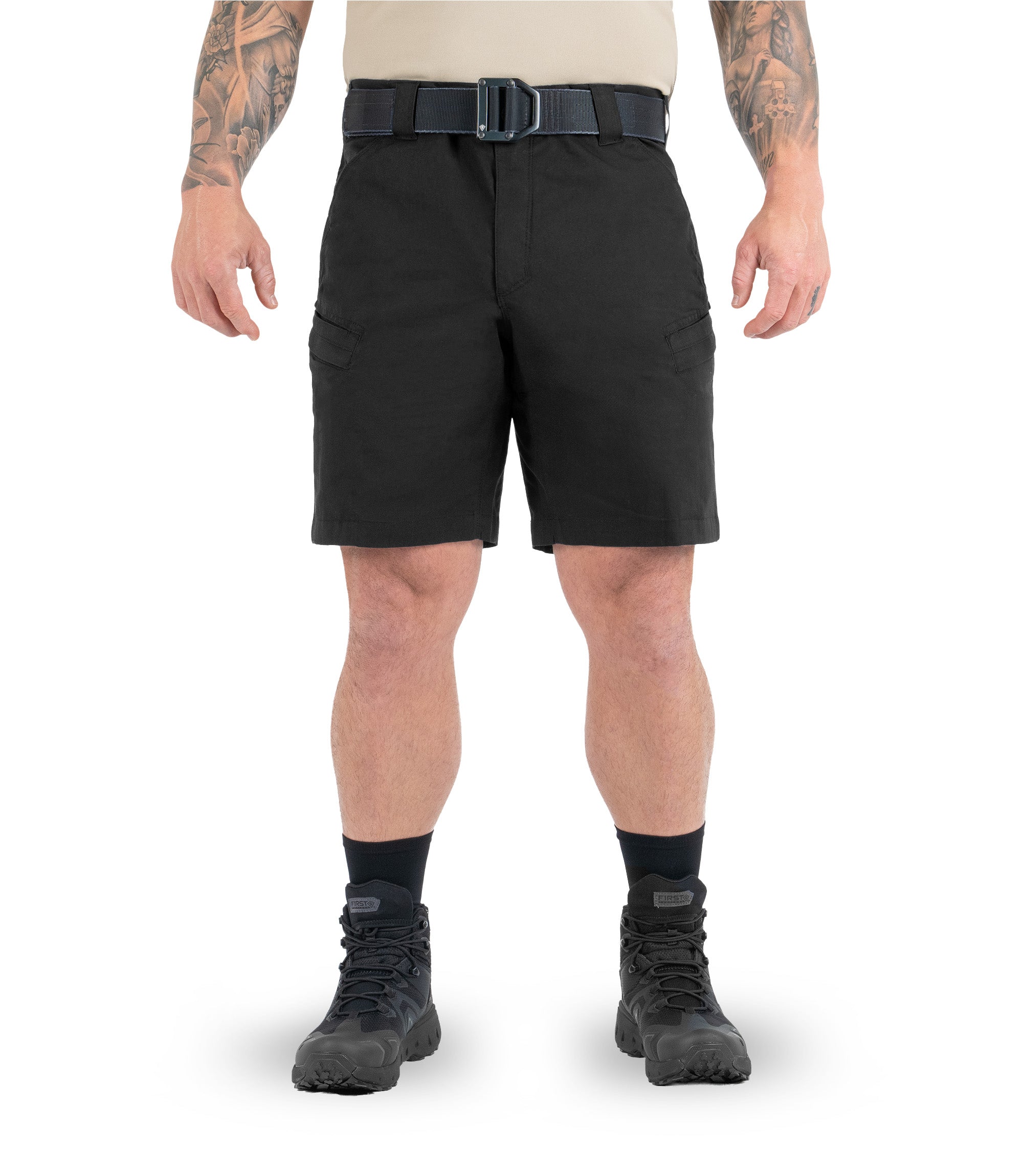 Front of Men's A2 Short in Black|color_black