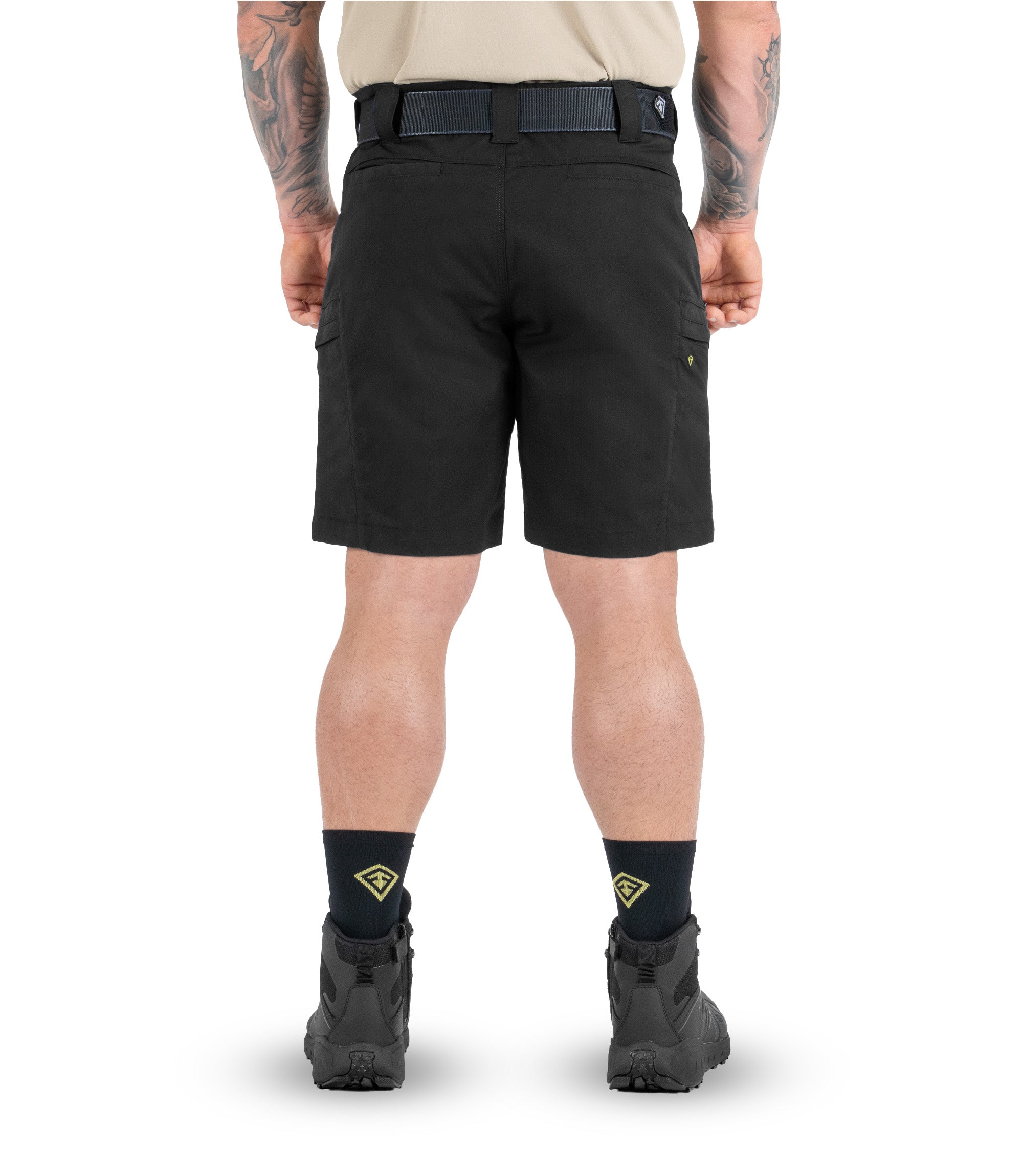 Back view of Men's A2 Short in Black|color_black
