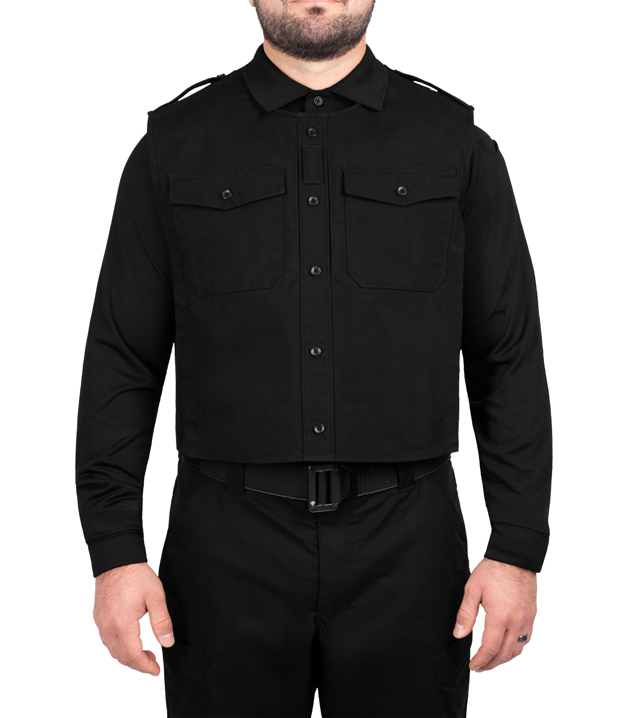 Front View of Pro Duty Armor Cover in color black|color_black