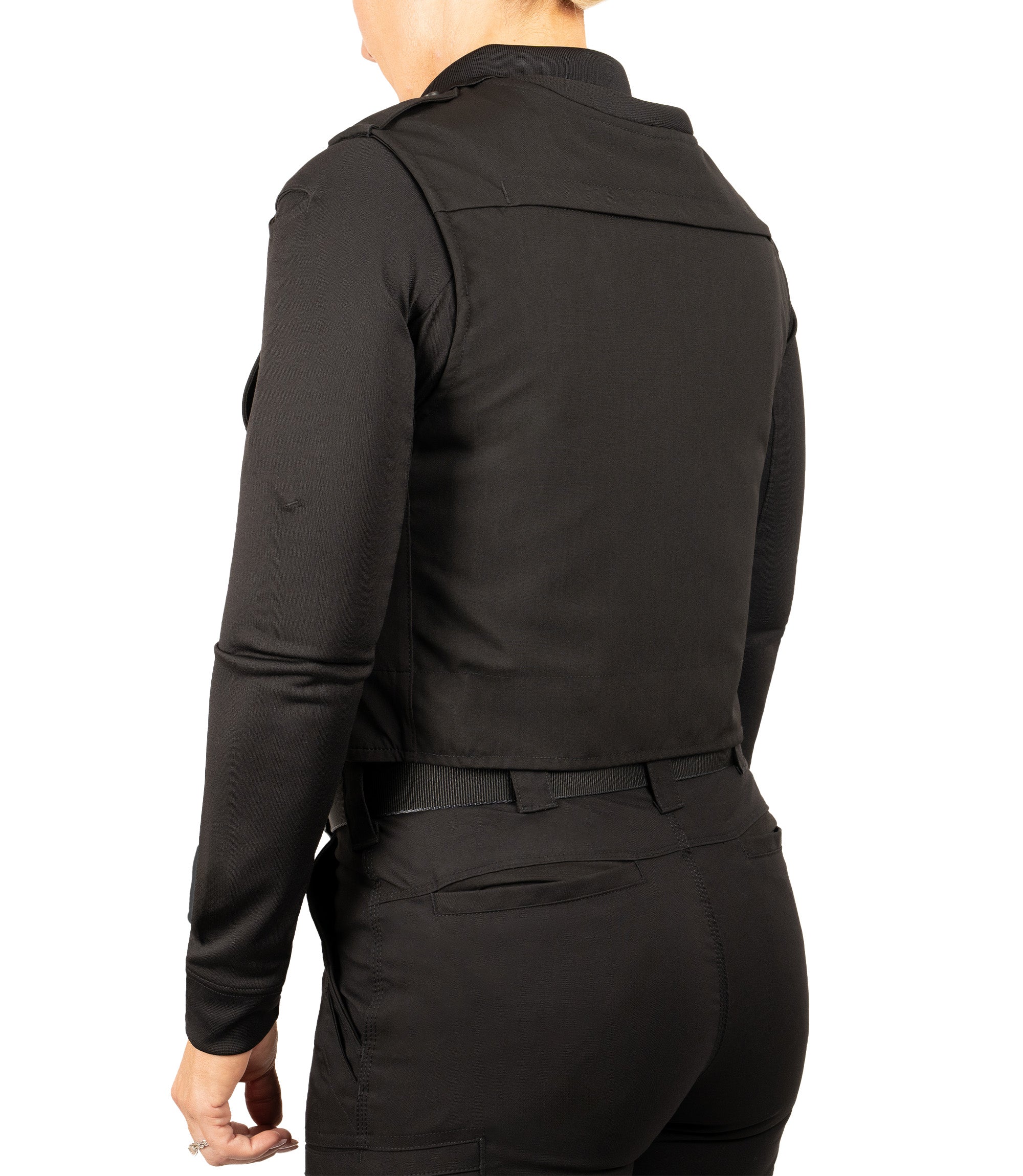 Back quarter angle view of Pro Duty Armor Cover in color black|color_black