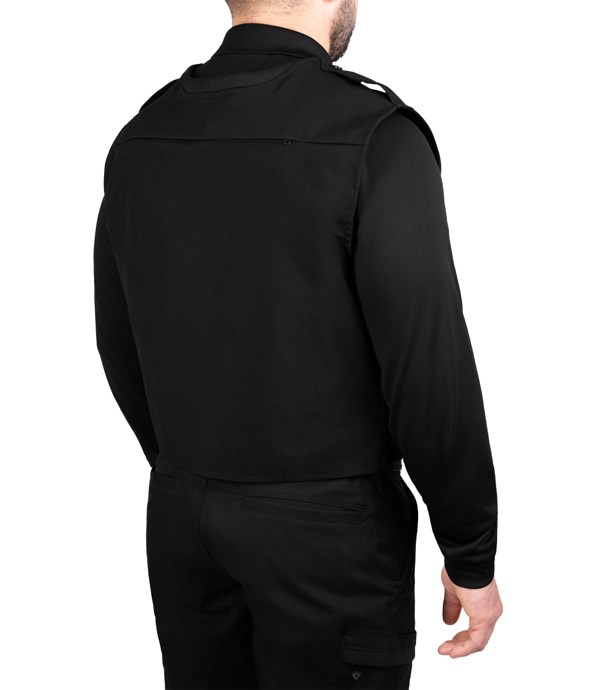 Back quarter angle view of Pro Duty Armor Cover in color black|color_black